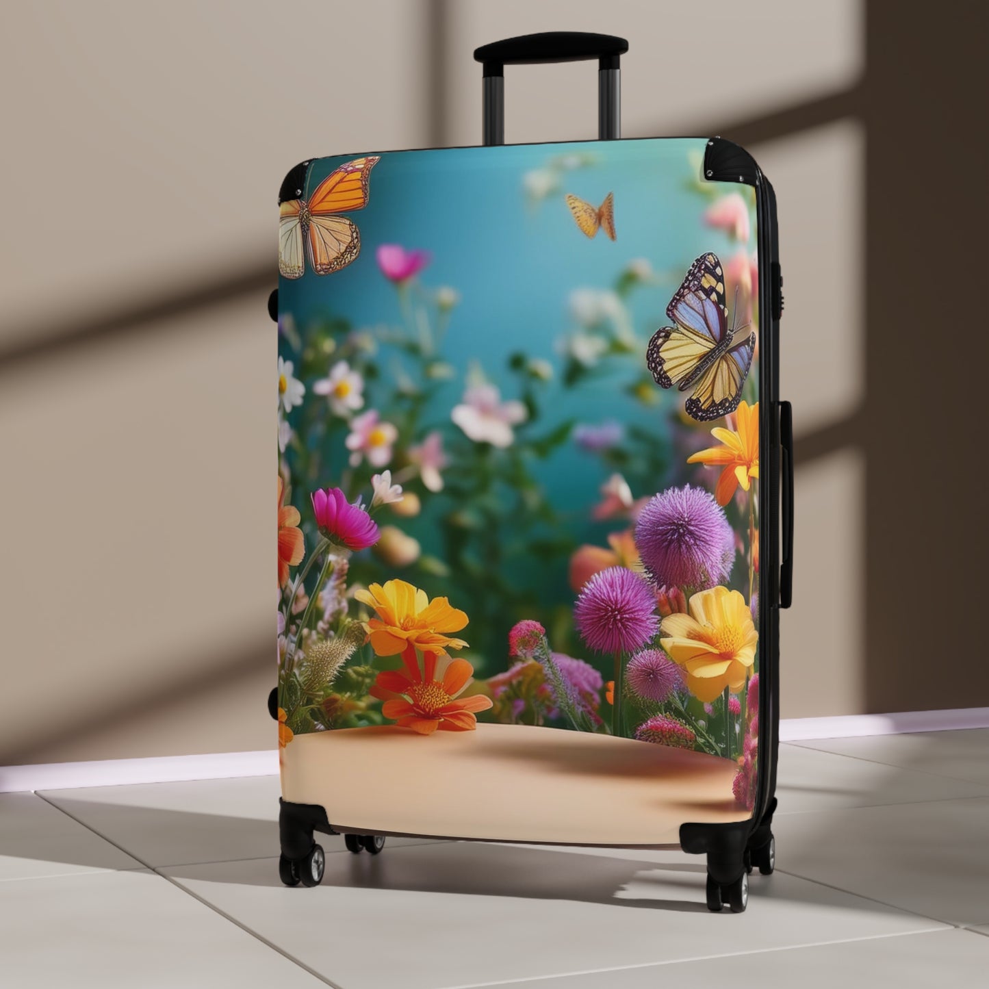 Nature Butterflies Floral Flowers Art Carry-On Suitcase - Stylish Luggage for Travelers