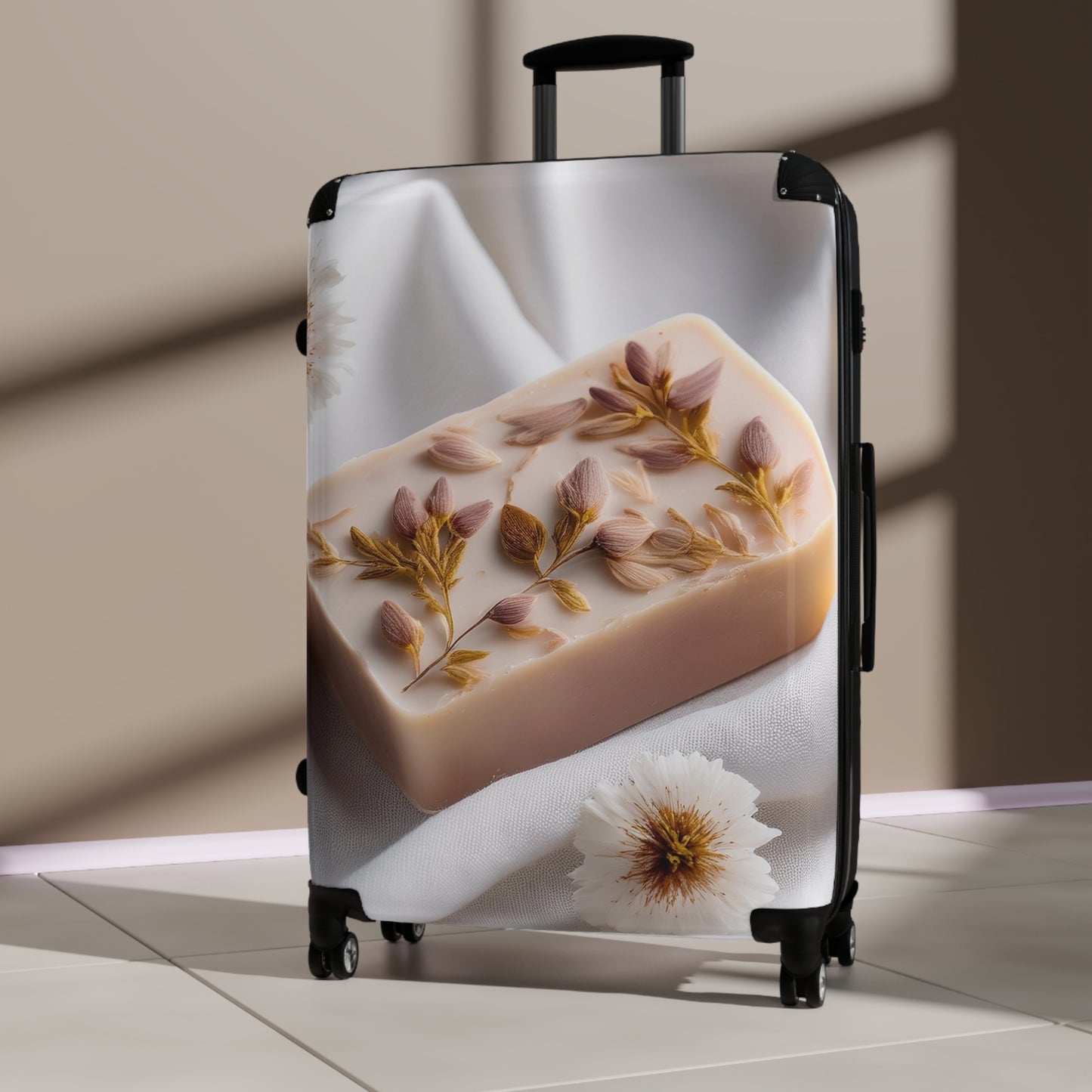 Nature Flowers Floral Handmade Soap Carry-On Suitcase - Stylish Luggage for Travelers