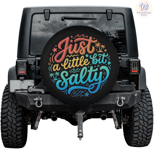 Just A Little Salty Spare Tire Cover – Waterproof UV Resistant Protector with Camera Hole