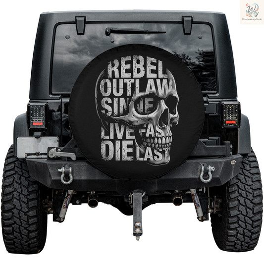 Rebel Outlaw Spare Tire Cover – Waterproof UV Resistant Protector with Camera Hole
