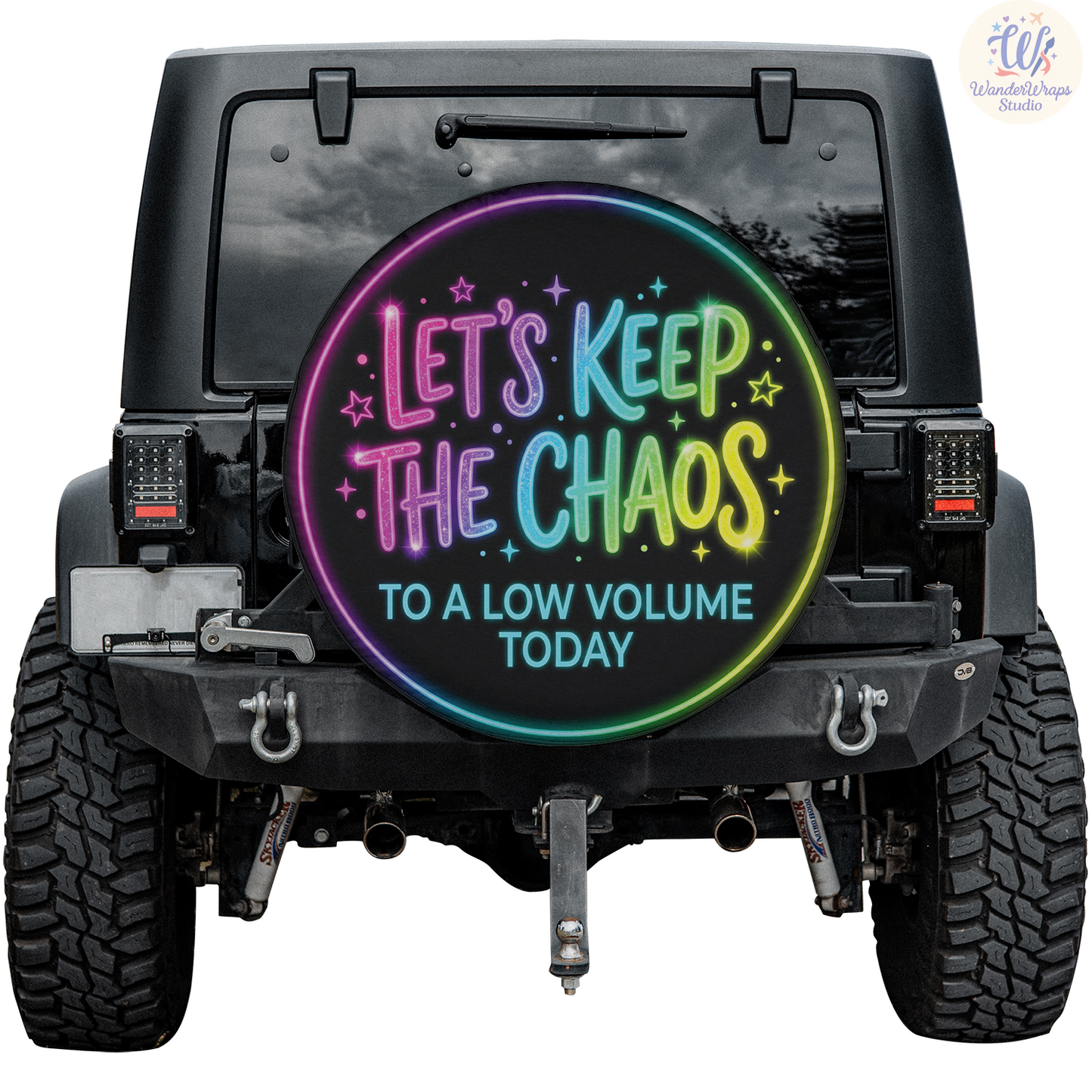 Let's Keep The Chaos Spare Tire Cover – Waterproof UV Resistant Protector with Camera Hole