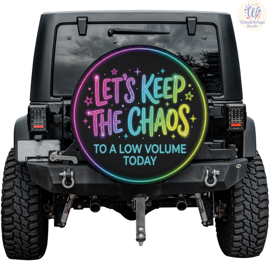 Let's Keep The Chaos Spare Tire Cover – Waterproof UV Resistant Protector with Camera Hole