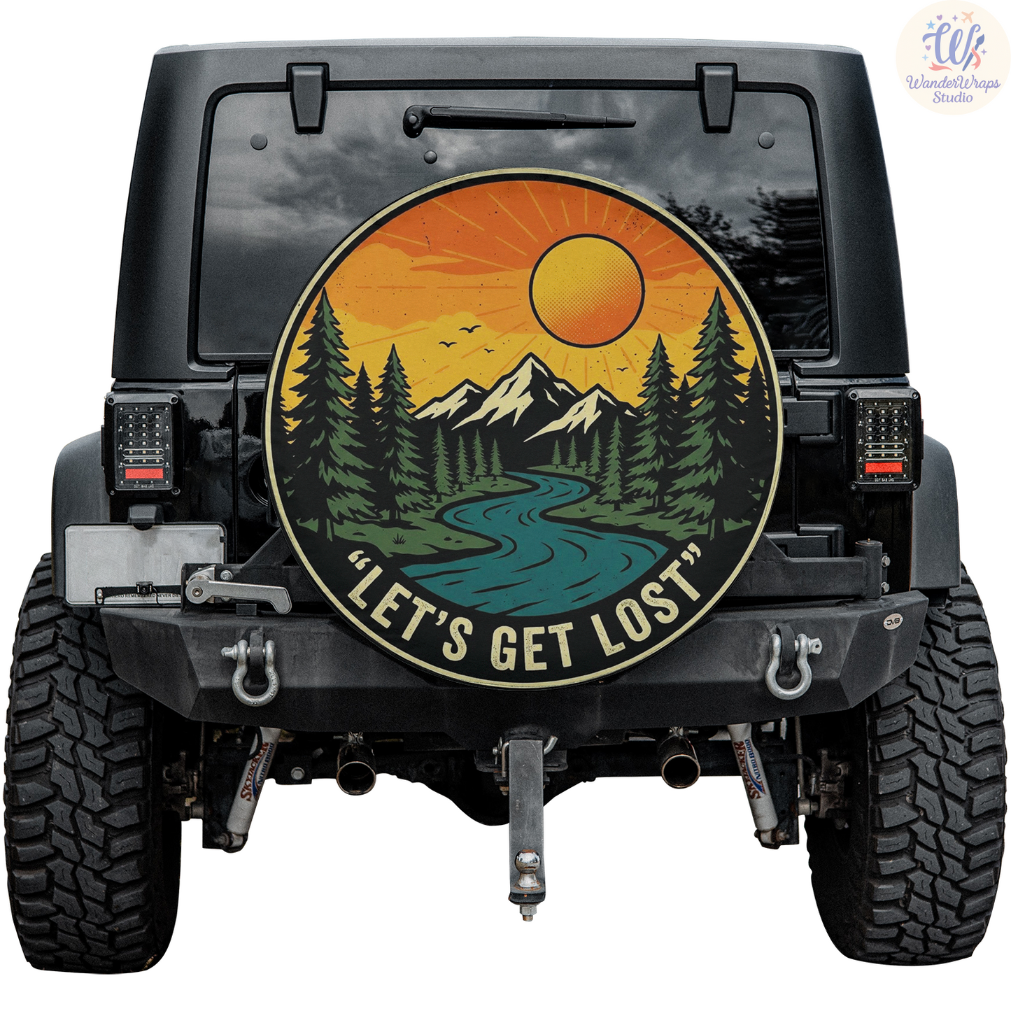Let's Get Lost Spare Tire Cover – Waterproof UV Resistant Protector with Camera Hole