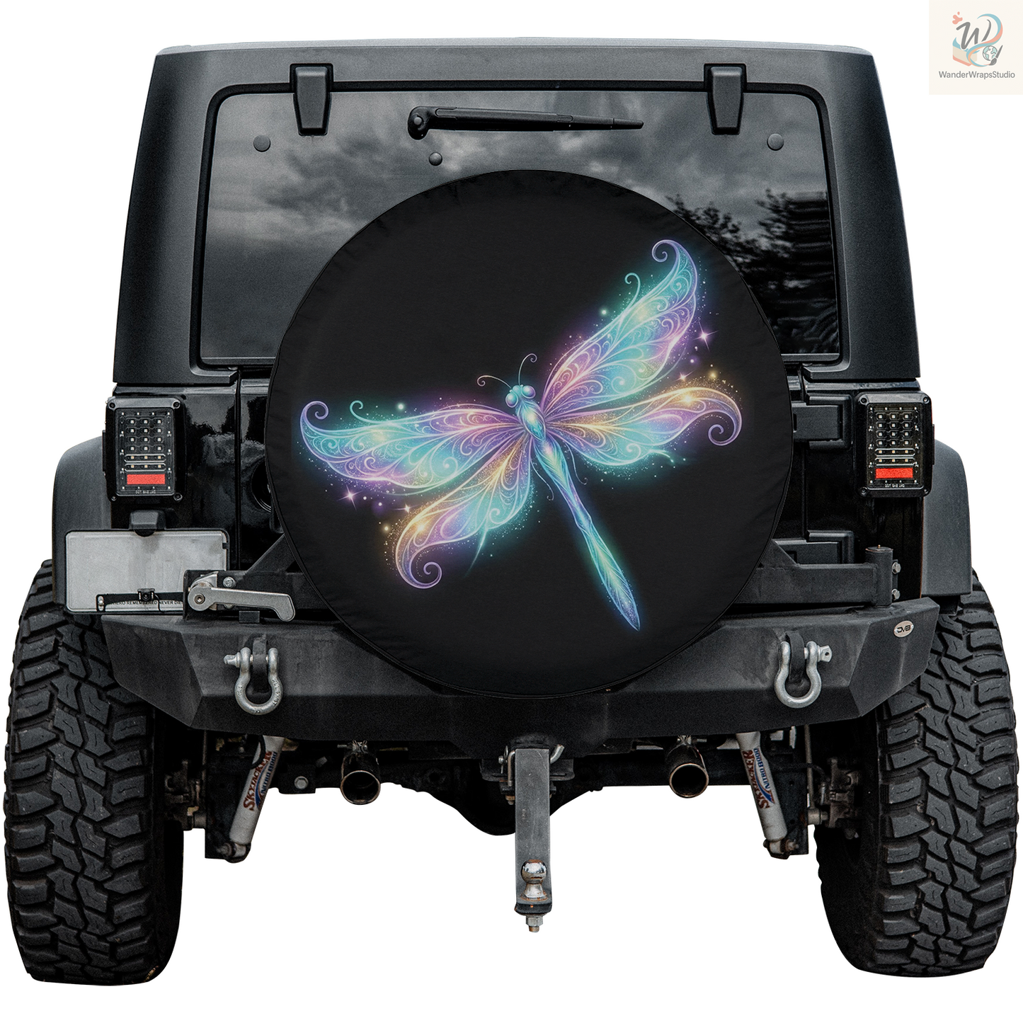 Fantasy Dragonfly Spare Tire Cover – Waterproof UV Resistant Protector with Camera Hole