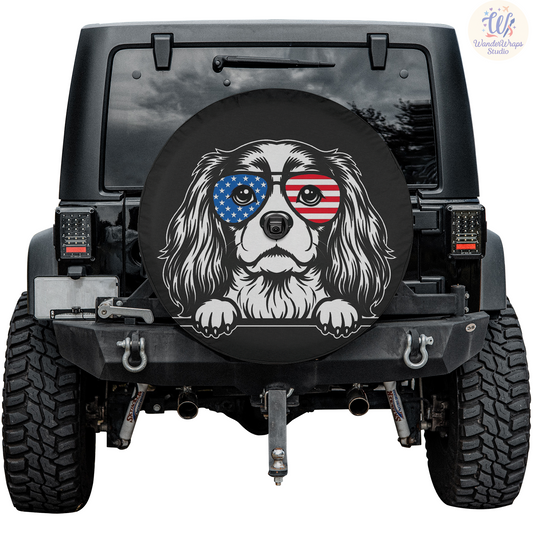 Cavalier King Charles Spaniel Spare Tire Cover – Waterproof UV Resistant Protector with Camera Hole