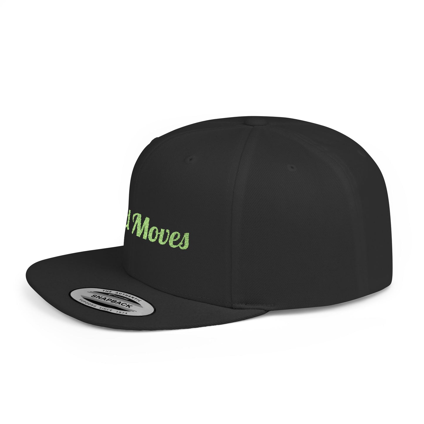 Text Bold Move Flat Bill Snapback – Lightweight, Custom Fit, Premium Quality