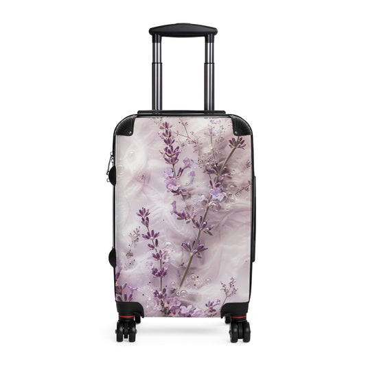 Nature Flowers Floral Animated Mauve Art Carry-On Suitcase - Stylish Luggage for Travelers
