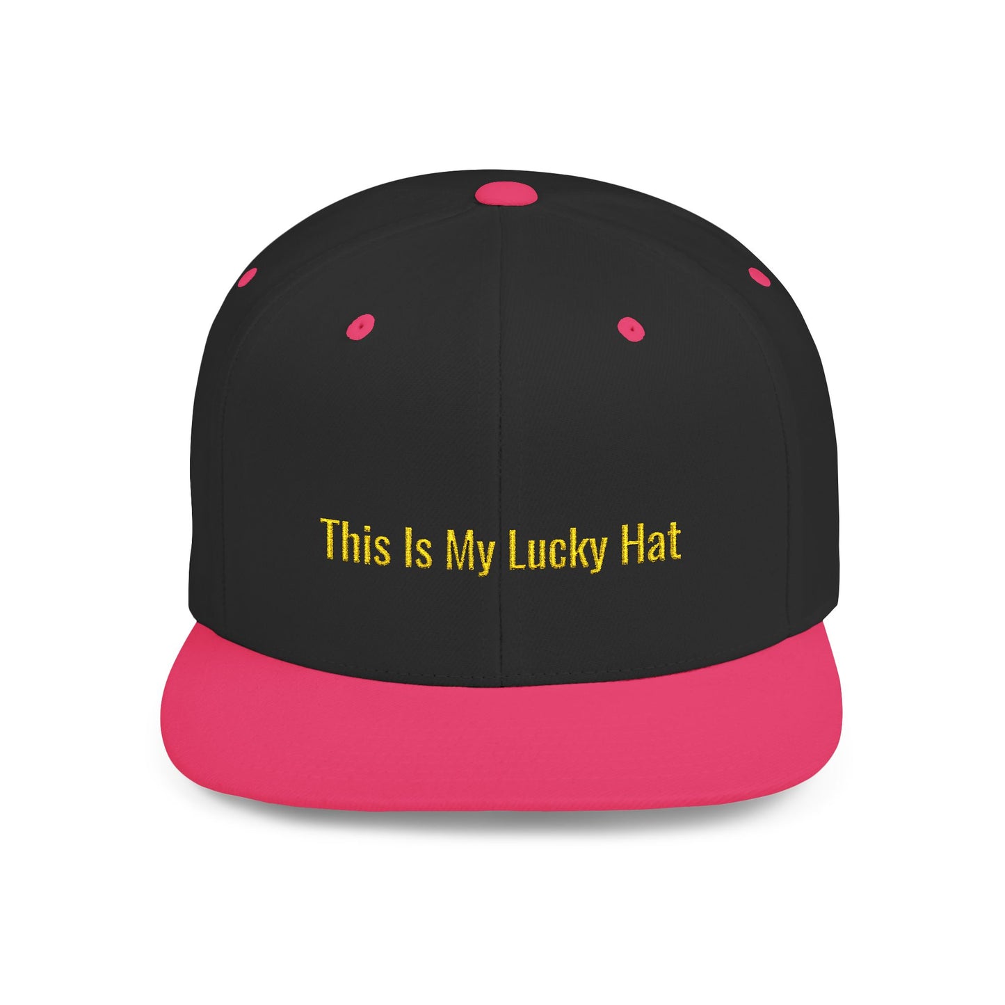 Text This Is My Lucky Hat Flat Bill Snapback – Lightweight, Custom Fit, Premium Quality