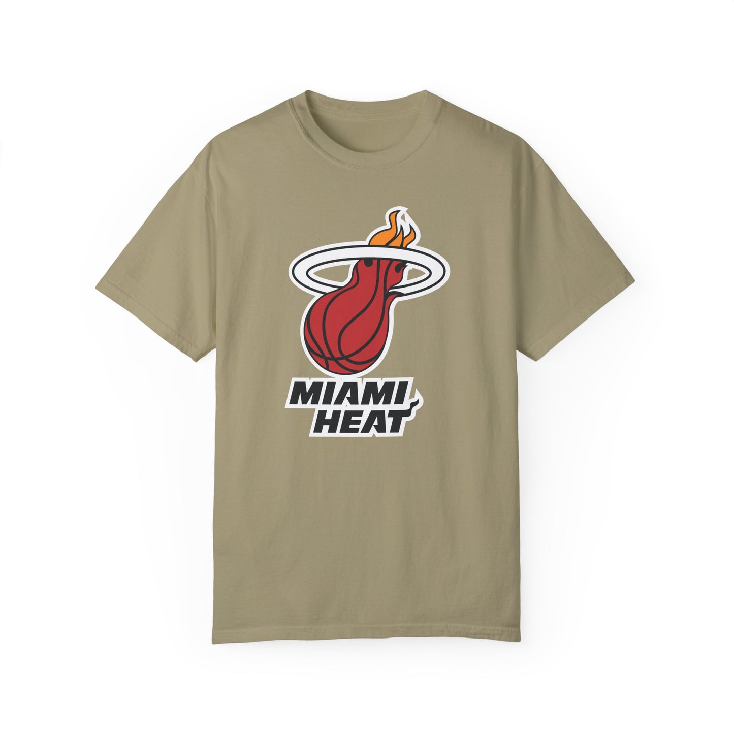 Miami Heat Street Ball Style Garment-Dyed T-Shirt – Premium Cotton Tee for Customization
