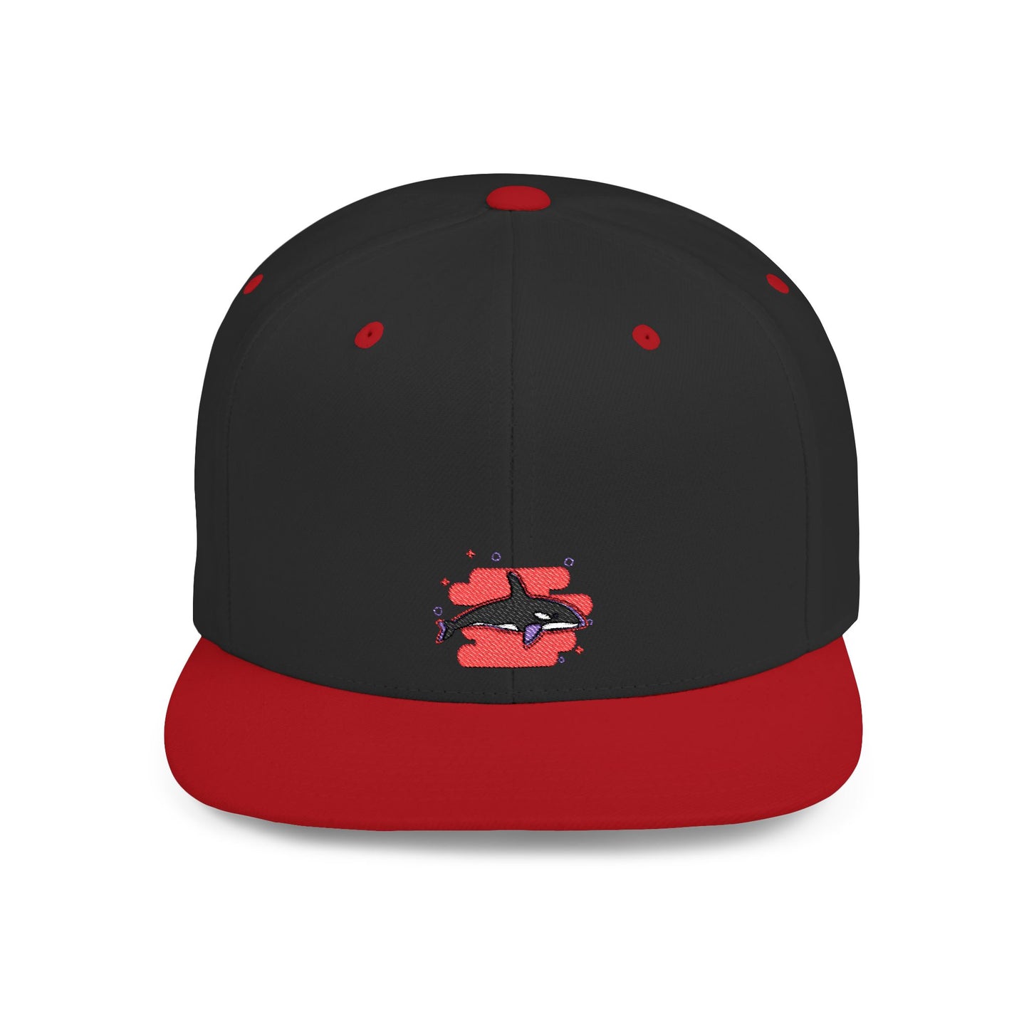 Icons Embroidered Dolphin Pink Flat Bill Snapback – Lightweight, Custom Fit, Premium Quality