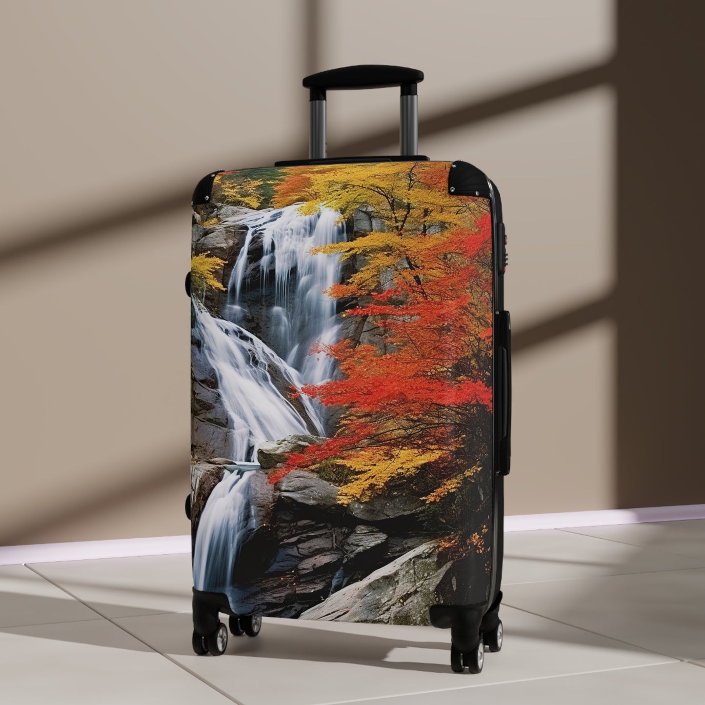 Nature Waterfalls Autumn And Falls Art Carry-On Suitcase - Stylish Luggage for Travelers