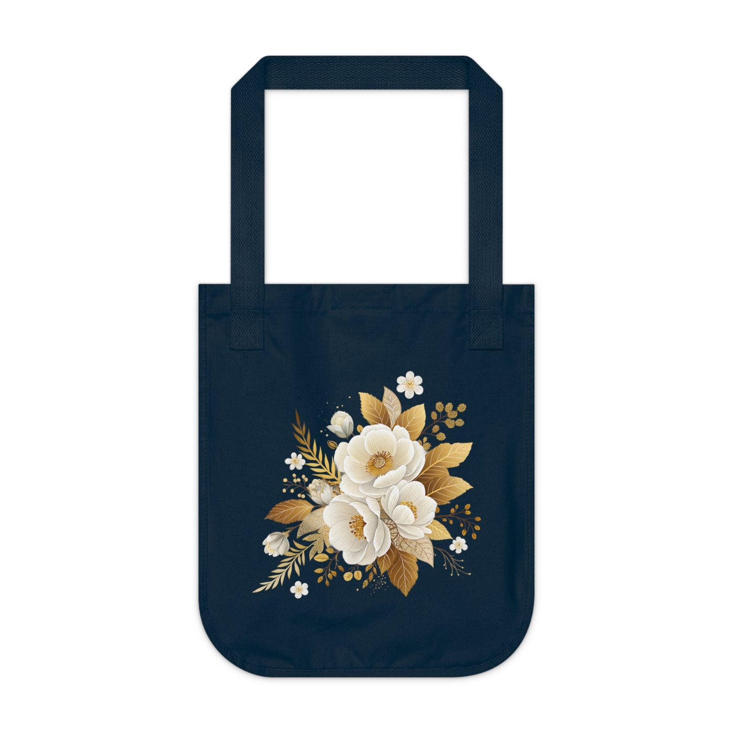 Flowers Bouquet Watercolor Floral Organic Canvas Tote Bag - Eco-Friendly Carryall for Everyday Use