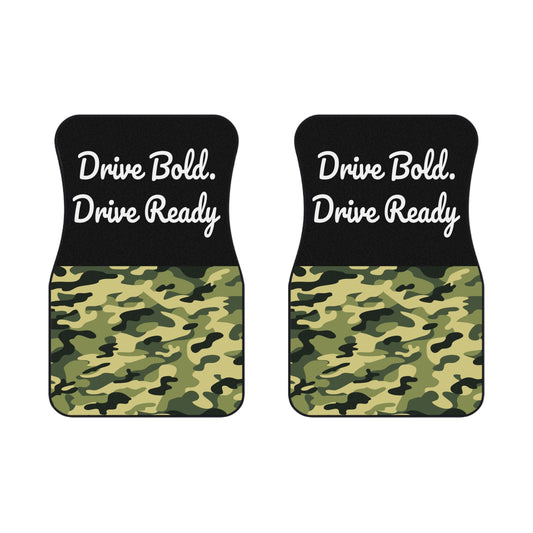 Army Drive Bold Drive Ready Car Floor Mats – 2-Piece Front Set, Durable & Stylish, Universal Fit