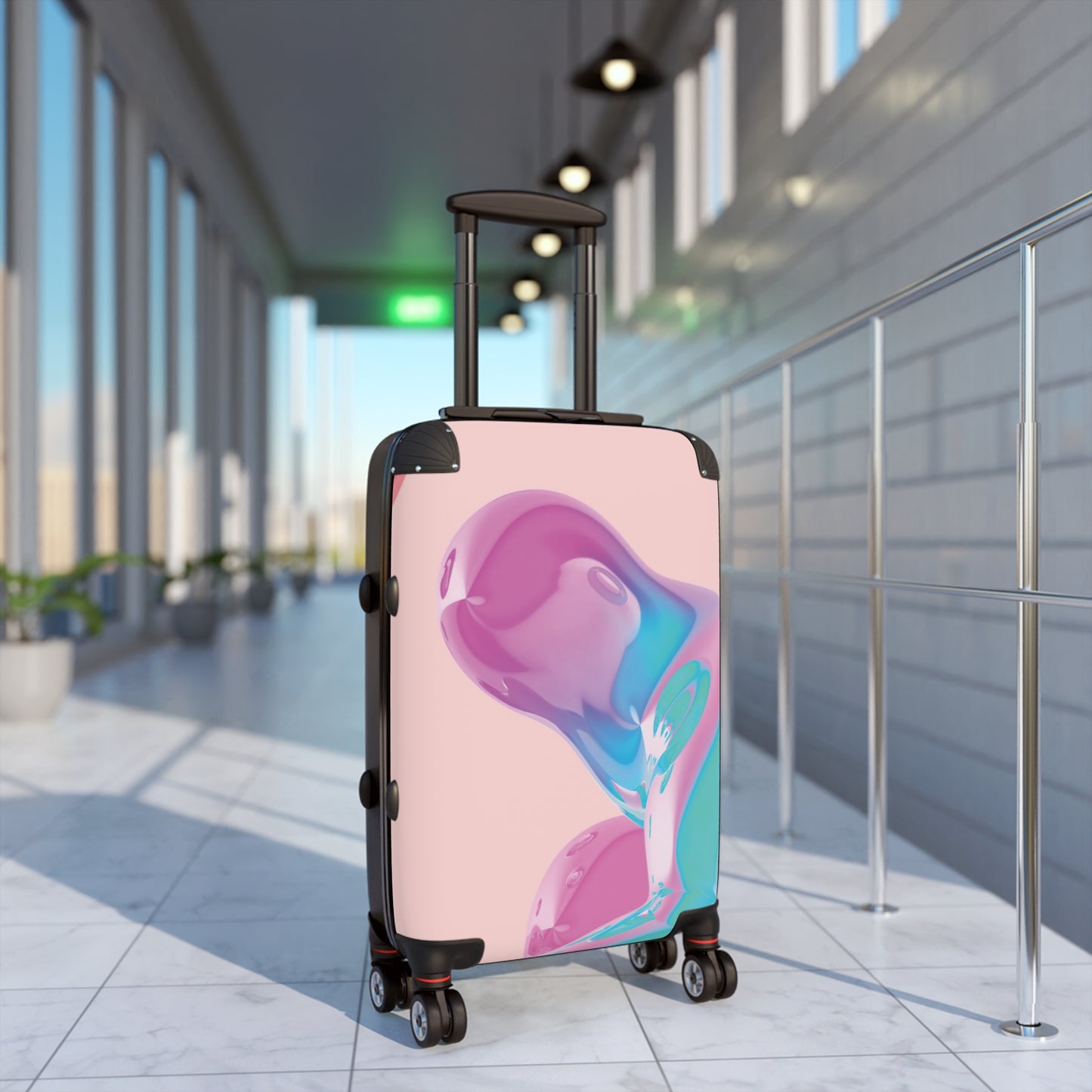 Abstract Colorful Bubbles Carry-On Suitcase - Stylish Luggage for Travelers