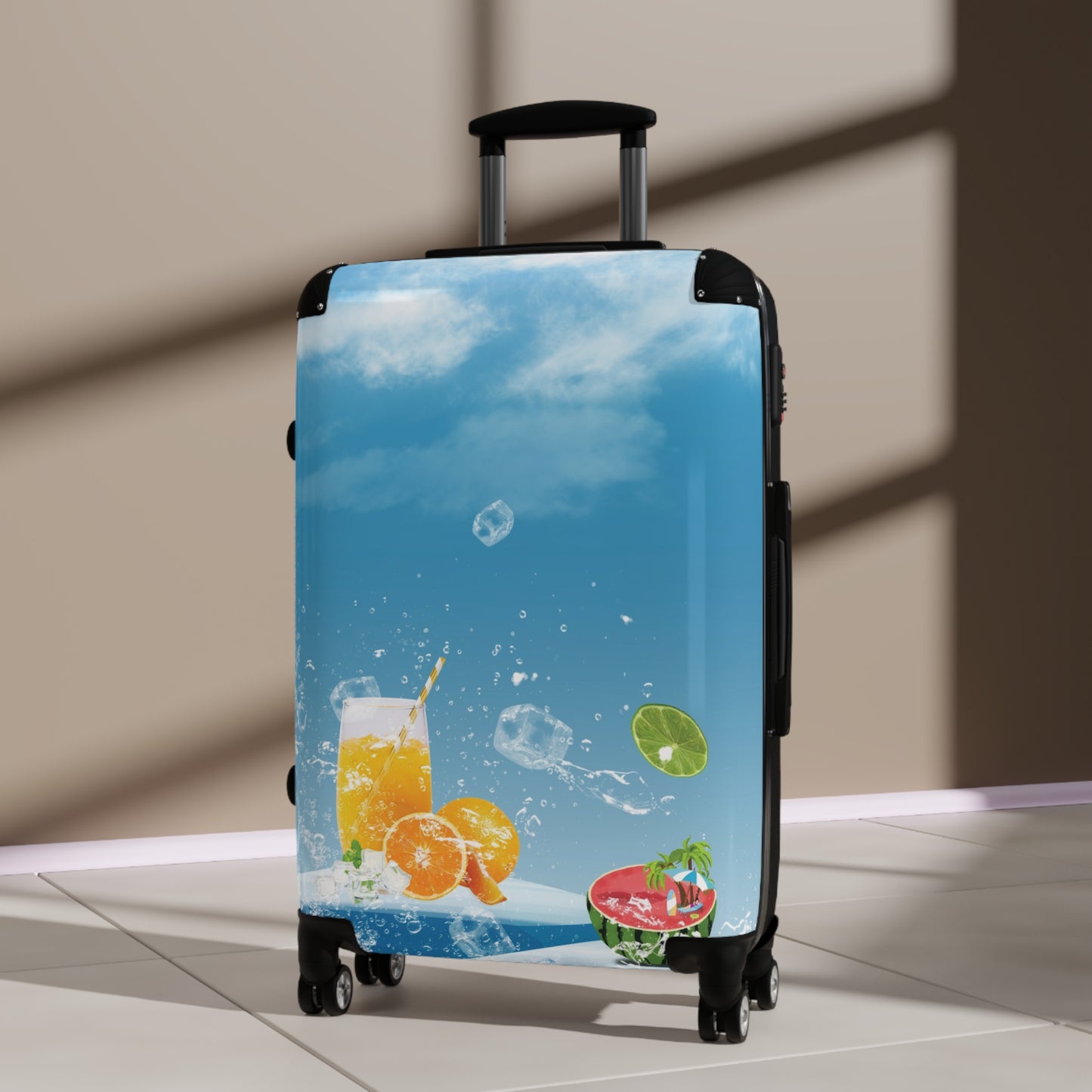 Nature Summer Watermelon Blue Refreshing Art Carry-On Suitcase - Stylish Luggage for Travelers