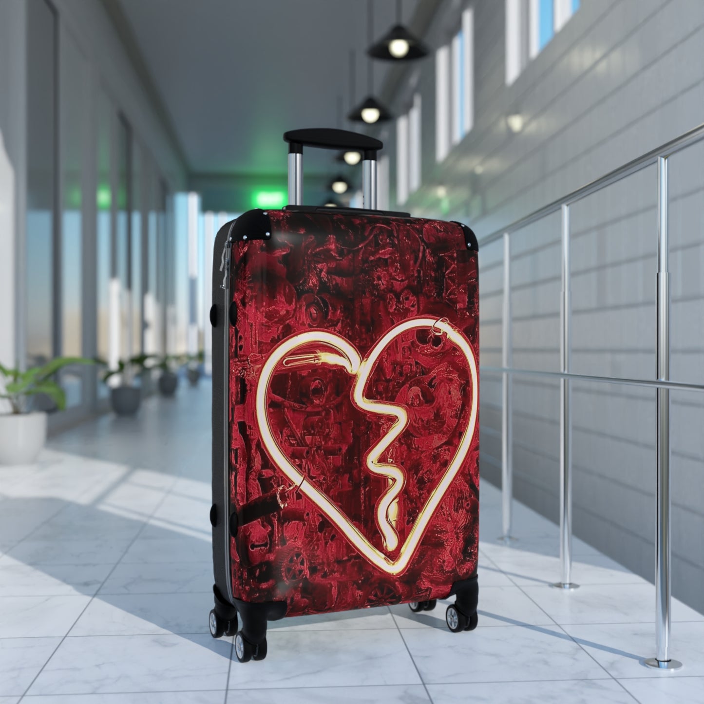 Love Broken Heart Art Carry-On Suitcase - Stylish Luggage for Travelers
