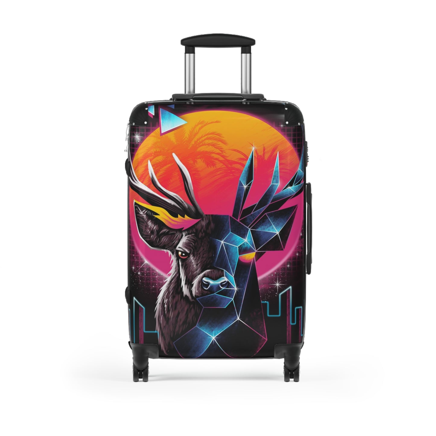 Abstract Deer Digital Art Carry-On Suitcase - Stylish Luggage for Travelers