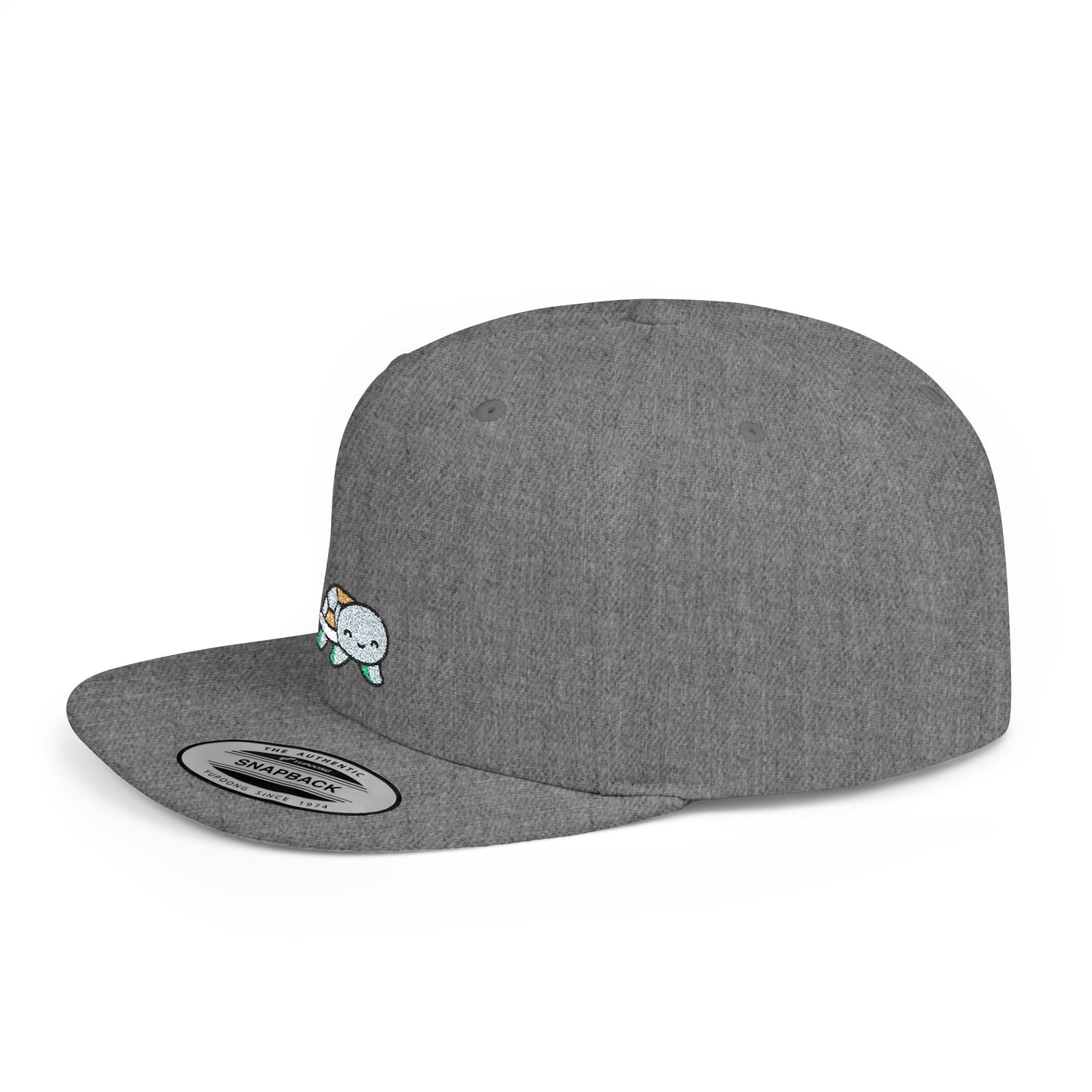 Icons Embroidered Turtle Flat Bill Snapback – Lightweight, Custom Fit, Premium Quality