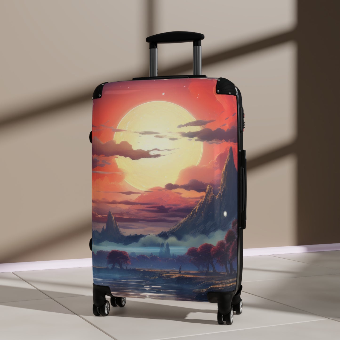 Nature Sunset River Art Carry-On Suitcase - Stylish Luggage for Travelers