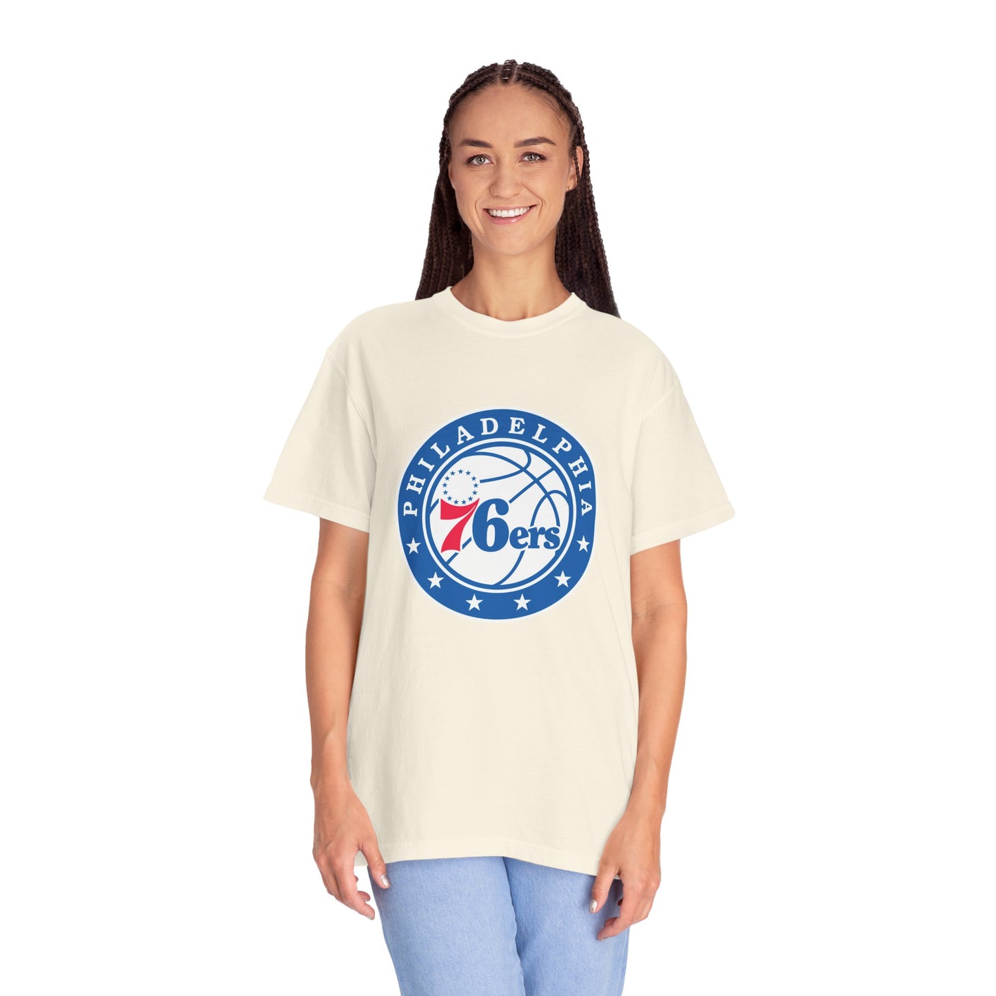 Philadelphia 76ers Basketball Life Garment-Dyed T-Shirt – Premium Cotton Tee for Customization