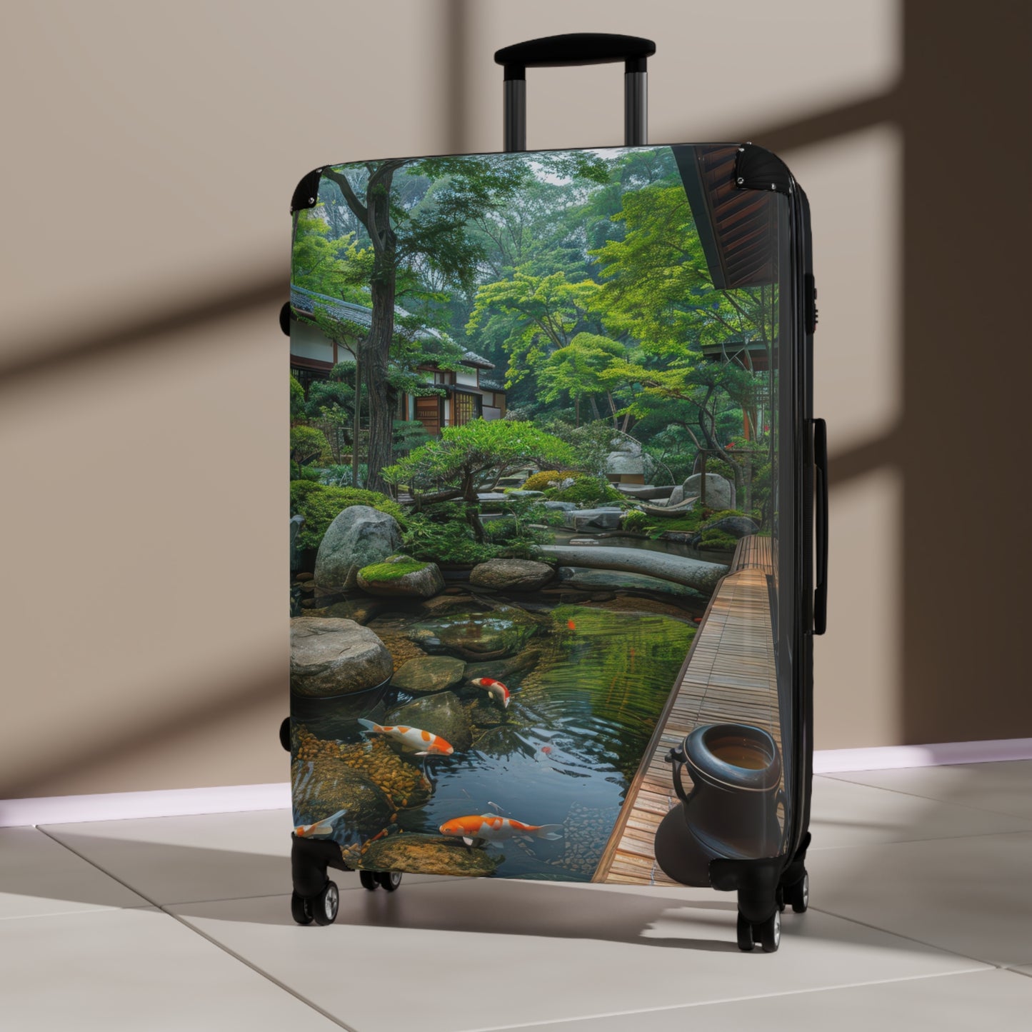 Nature Garden Serene Art Carry-On Suitcase - Stylish Luggage for Travelers