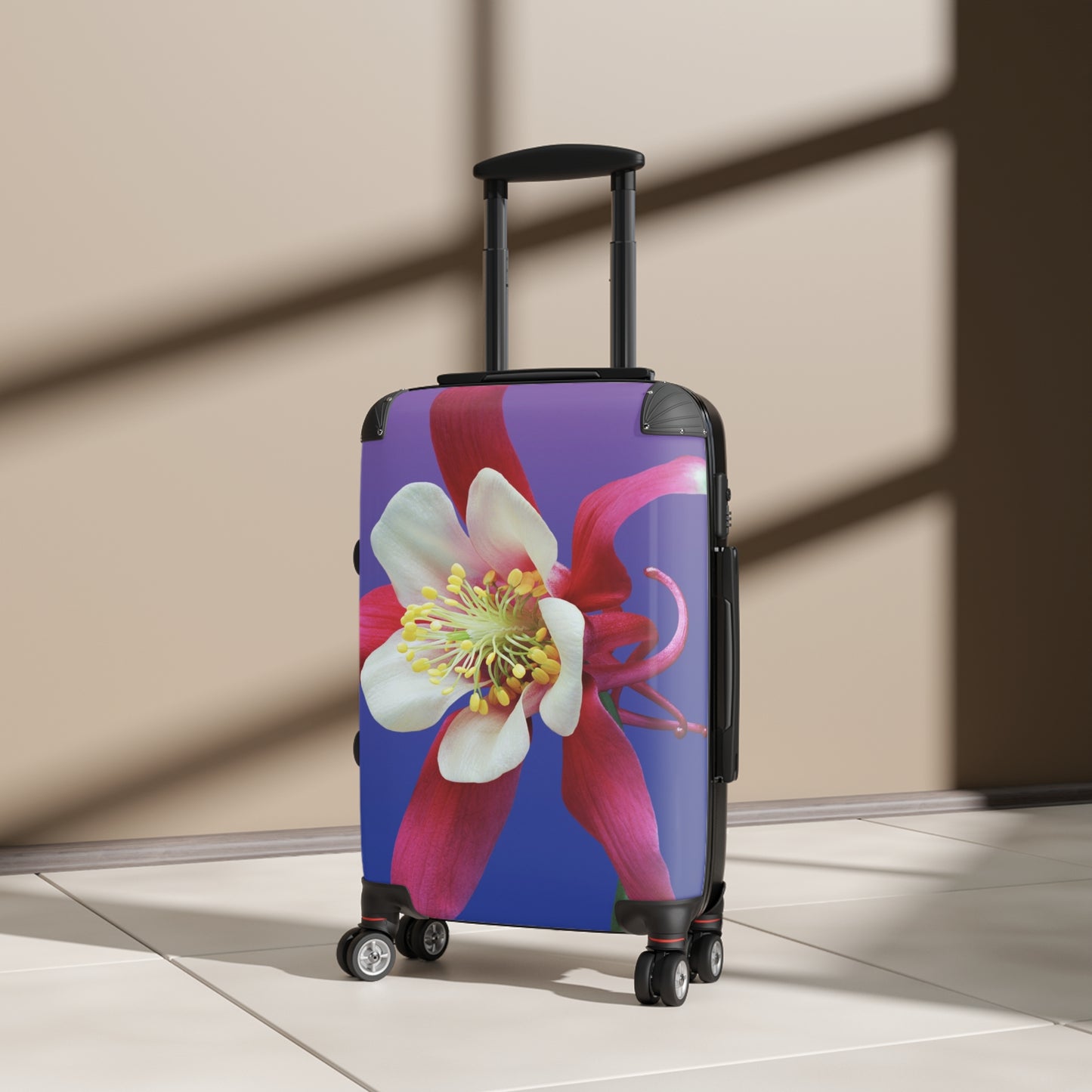 Love Aquilegia Art Carry-On Suitcase - Stylish Luggage for Travelers