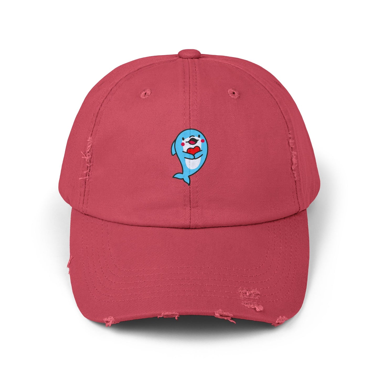 Dolphin Vintage Distressed Dad Hat Unisex Adjustable Cotton Twill Baseball Cap for Casual Everyday Wear