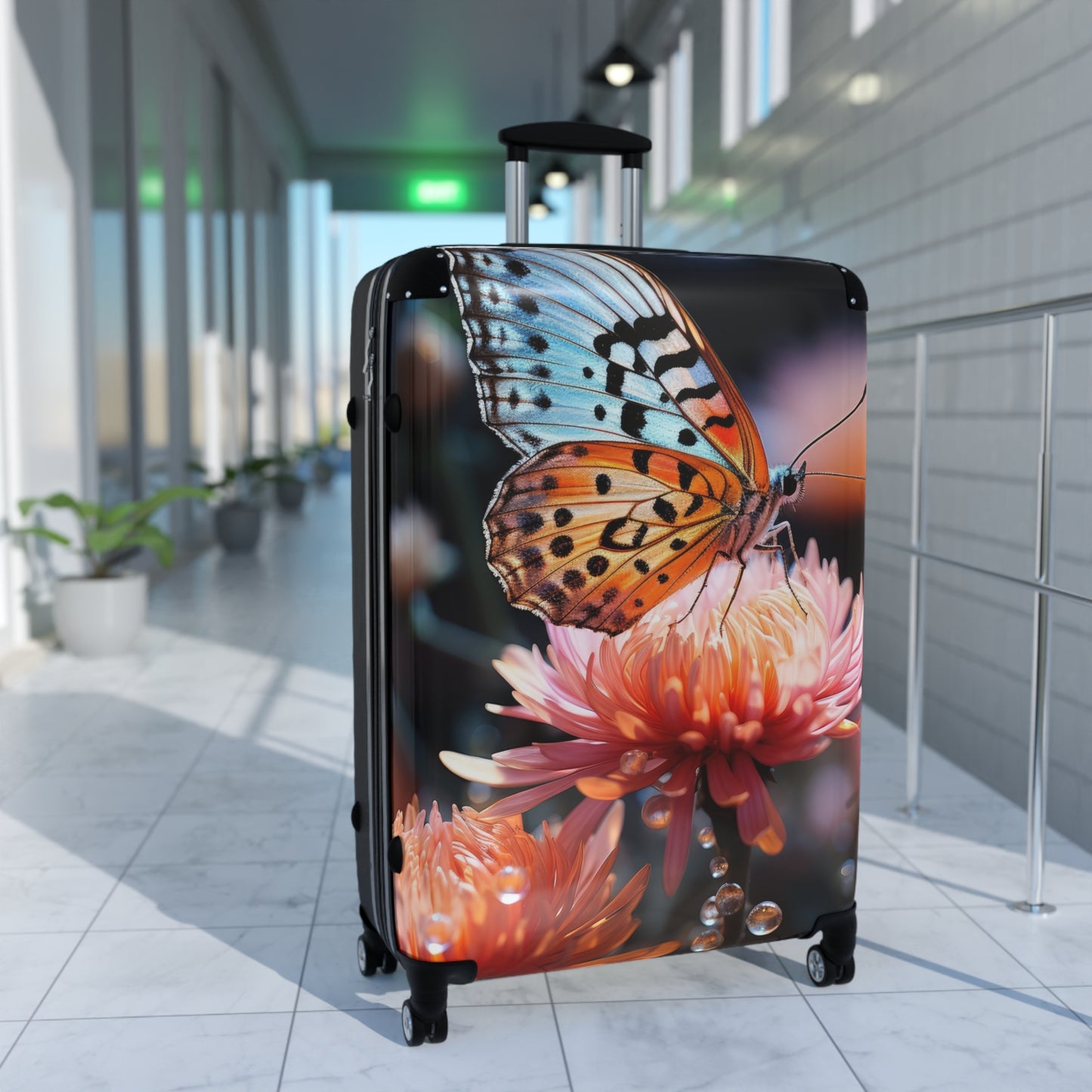 Nature Butterflies Floral On Flowers Art Carry-On Suitcase - Stylish Luggage for Travelers
