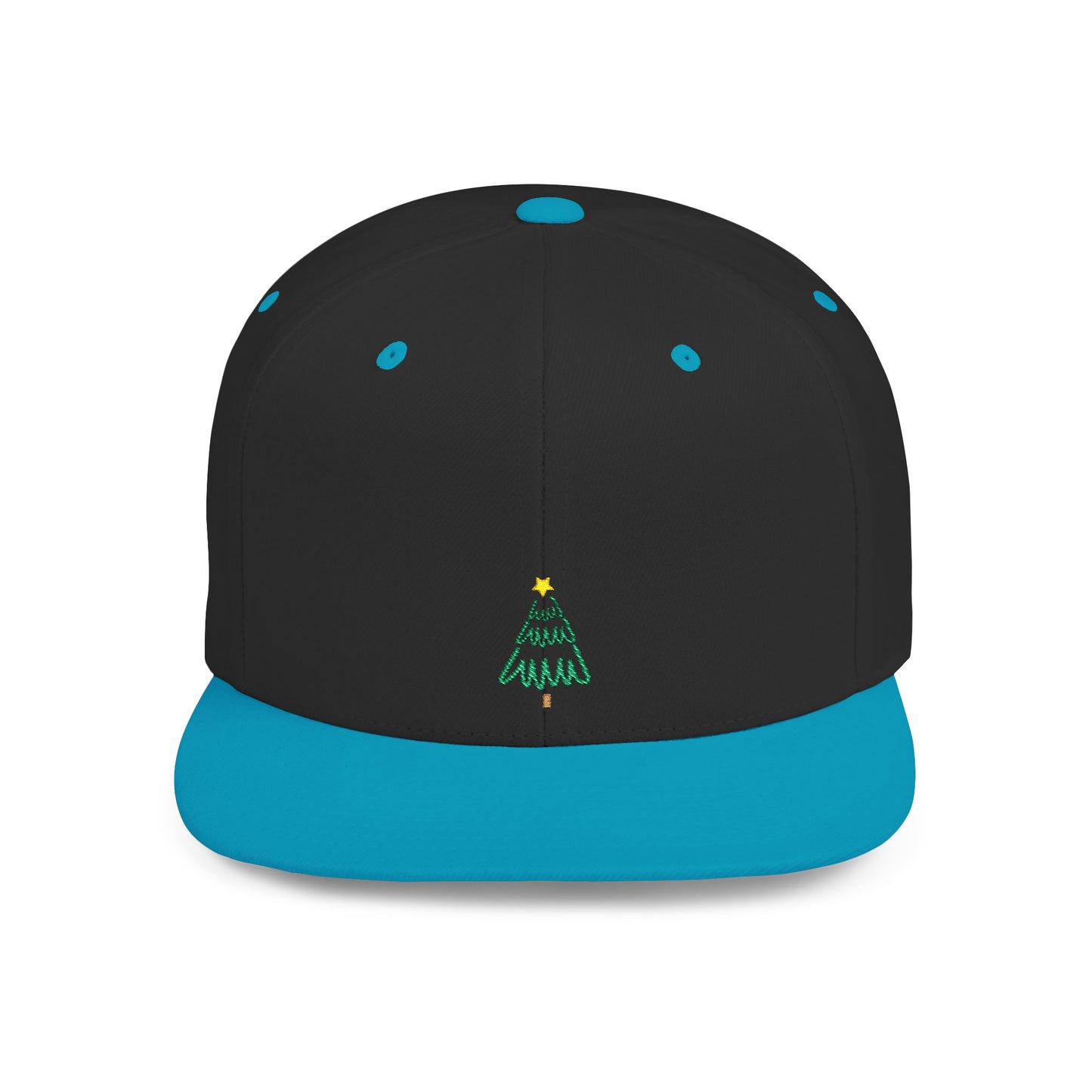 Icons Embroidered Pine Tree Green Flat Bill Snapback – Lightweight, Custom Fit, Premium Quality