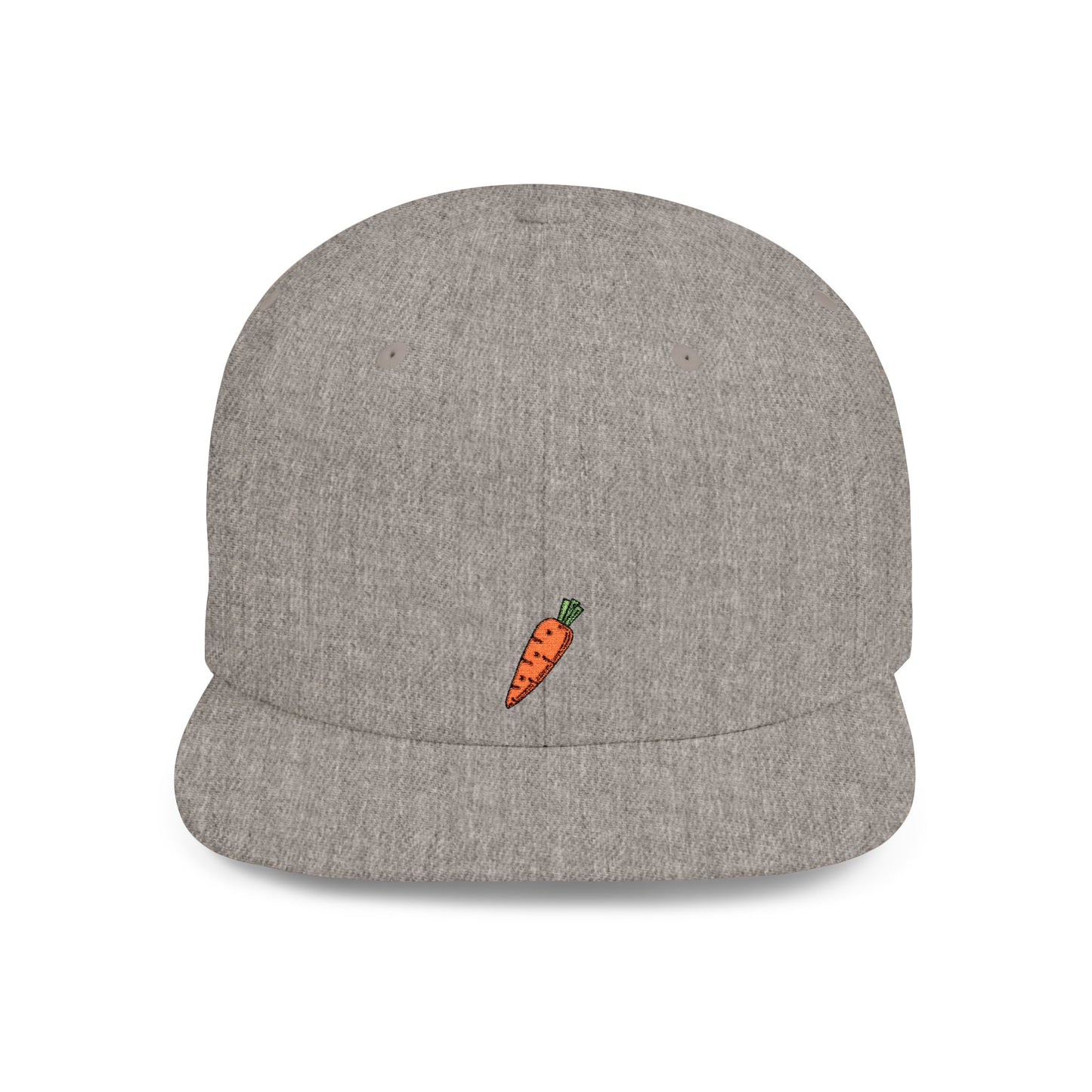 Icons Embroidered Carrot Flat Bill Snapback – Lightweight, Custom Fit, Premium Quality