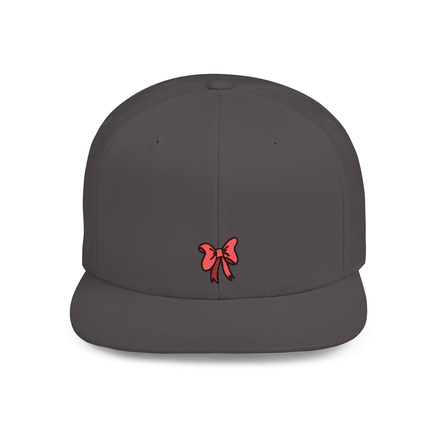 Icons Embroidered Bow Flat Bill Snapback – Lightweight, Custom Fit, Premium Quality