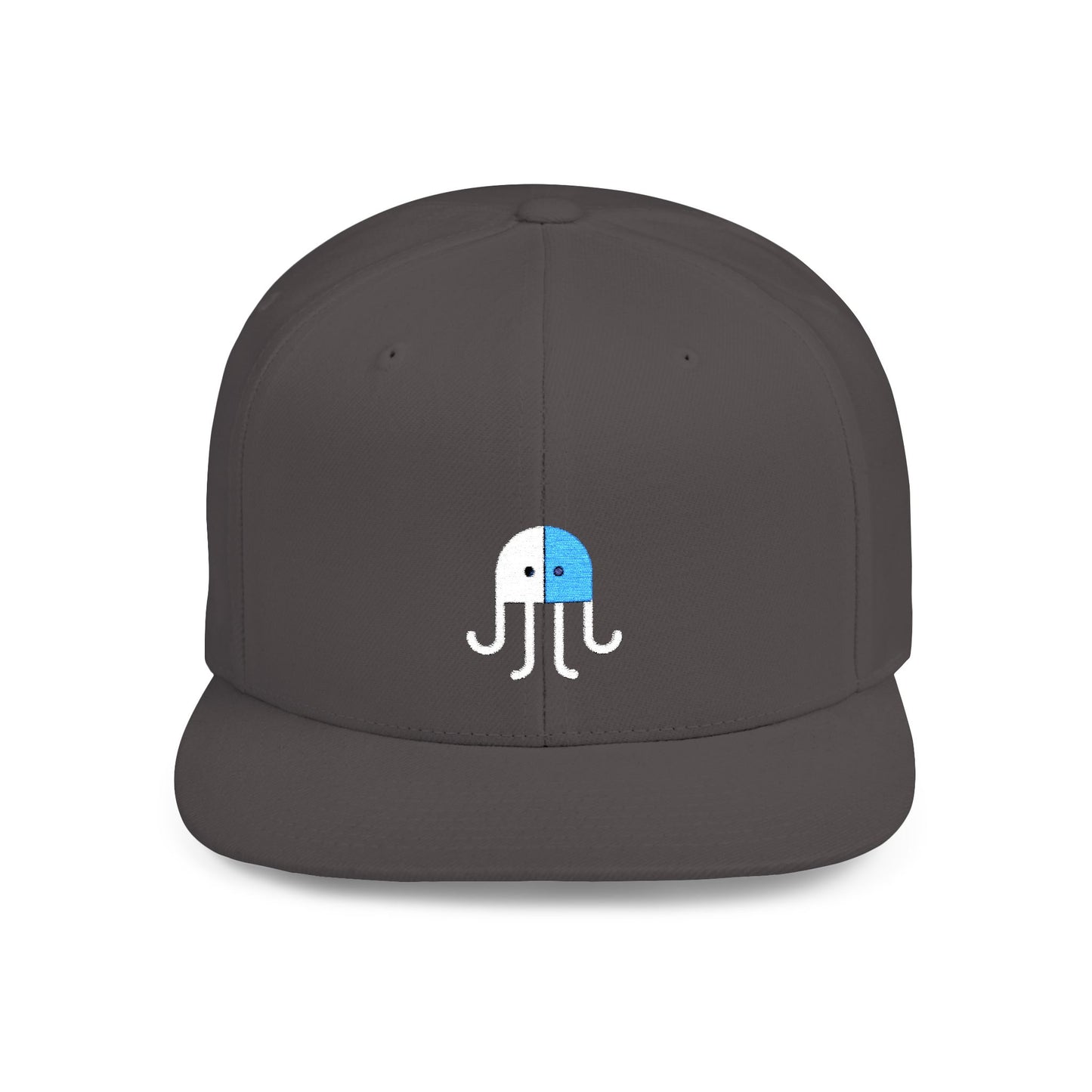 Icons Embroidered Jellyfish Flat Bill Snapback – Lightweight, Custom Fit, Premium Quality
