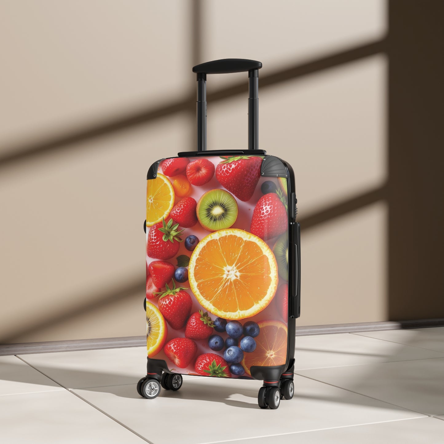 Nature Summer Assorted Fruit Carry-On Suitcase - Stylish Luggage for Travelers