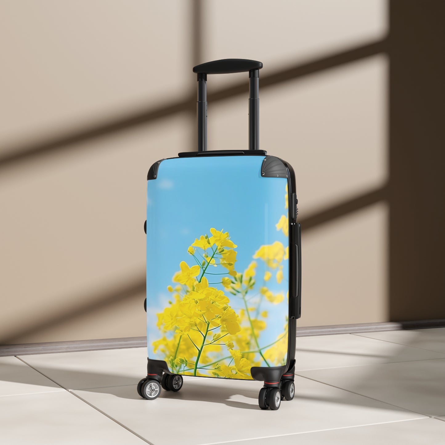 Nature Flowers Floral Yellow Flowering Art Carry-On Suitcase - Stylish Luggage for Travelers