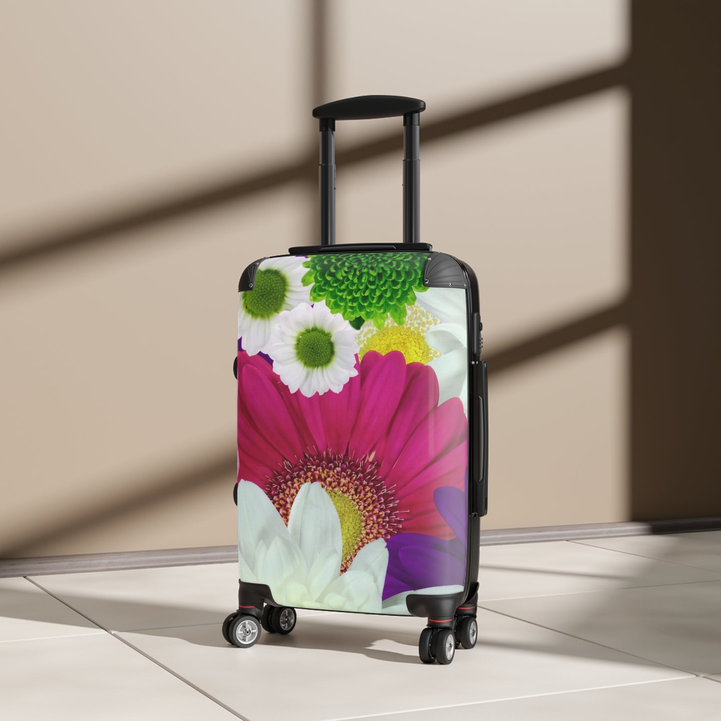 Nature Flowers Floral Chrysanthemum Colorful Art Carry-On Suitcase - Stylish Luggage for Travelers
