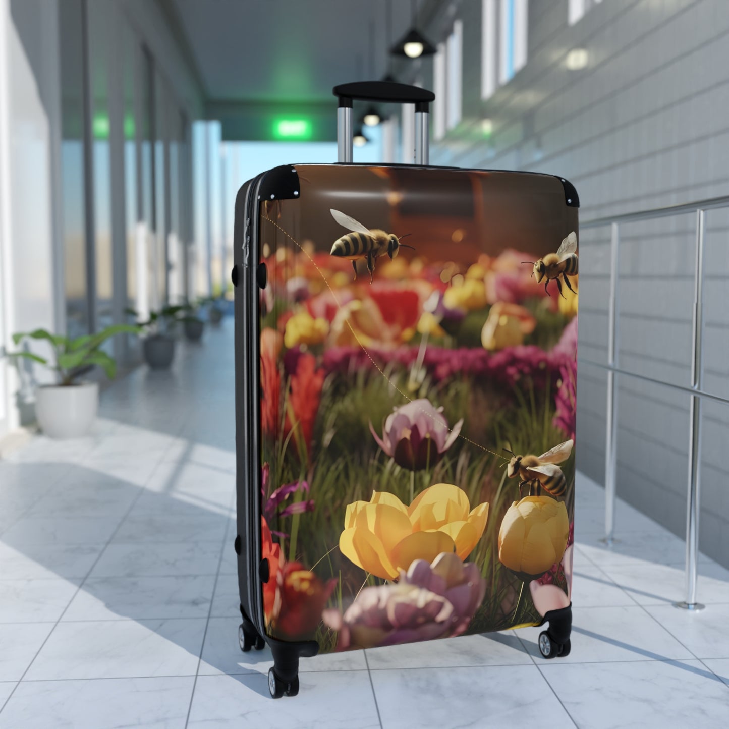 Nature Flowers Floral Vibrant Garden Art Carry-On Suitcase - Stylish Luggage for Travelers