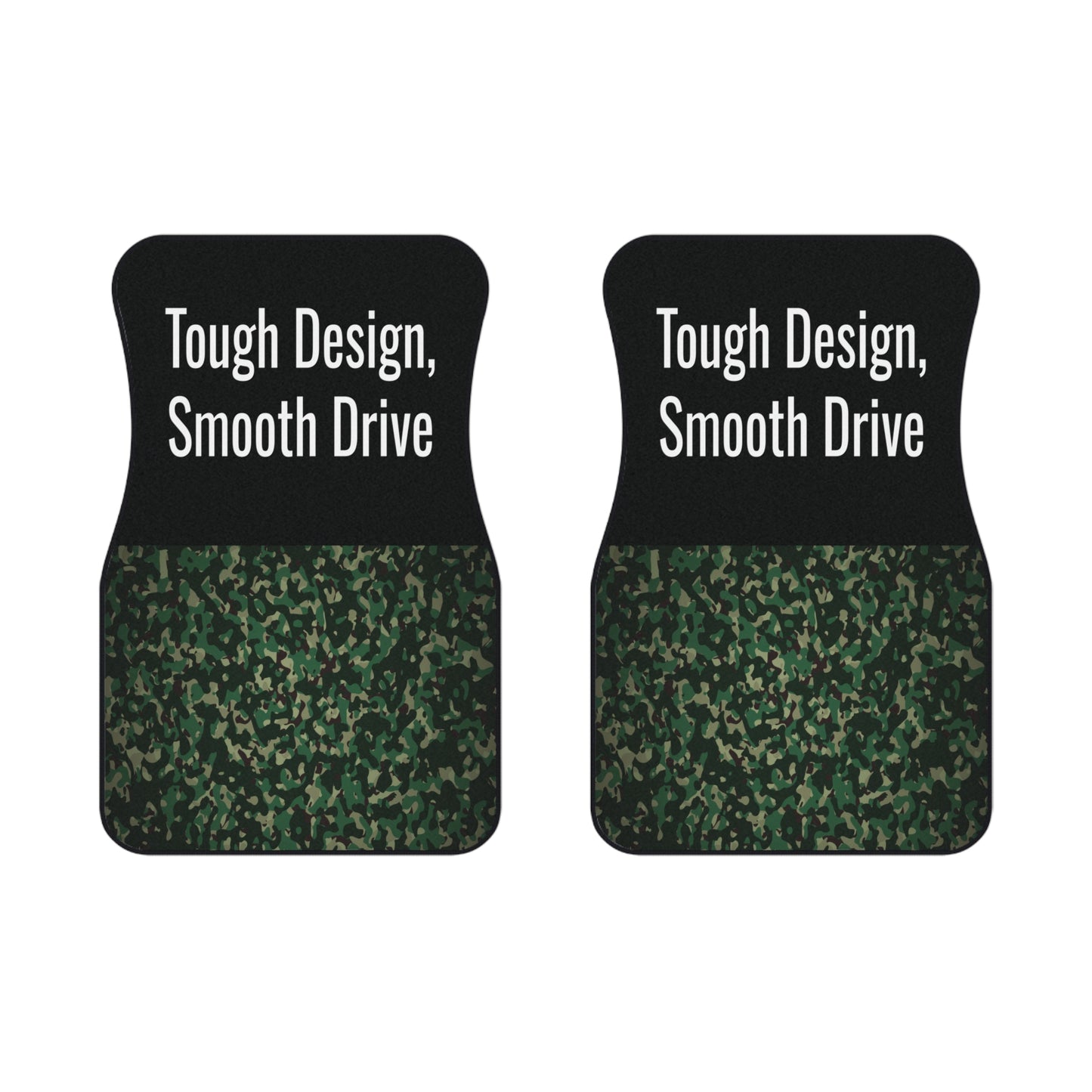 Army Tough Design Smooth Ride Car Floor Mats – 2-Piece Front Set, Durable & Stylish, Universal Fit