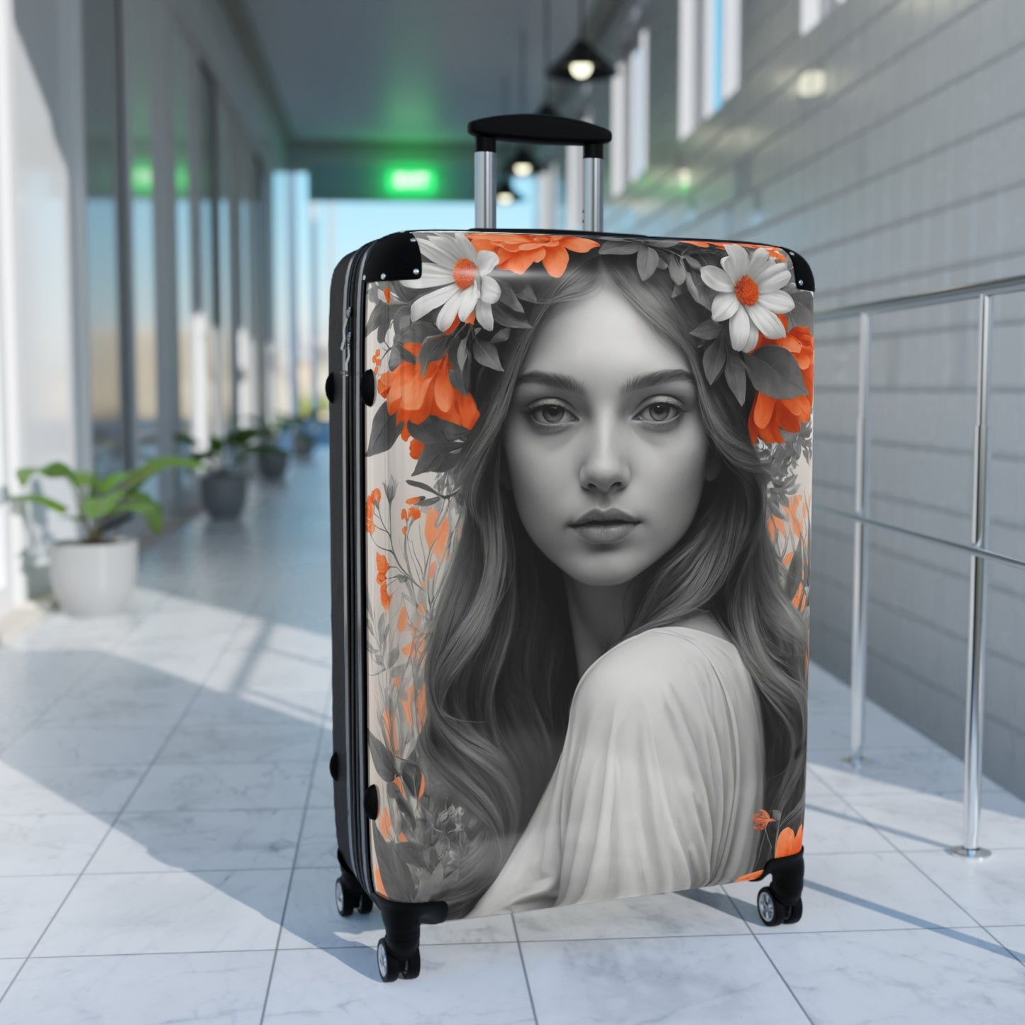 Nature Flowers Floral Woman In Flower Art Carry-On Suitcase - Stylish Luggage for Travelers