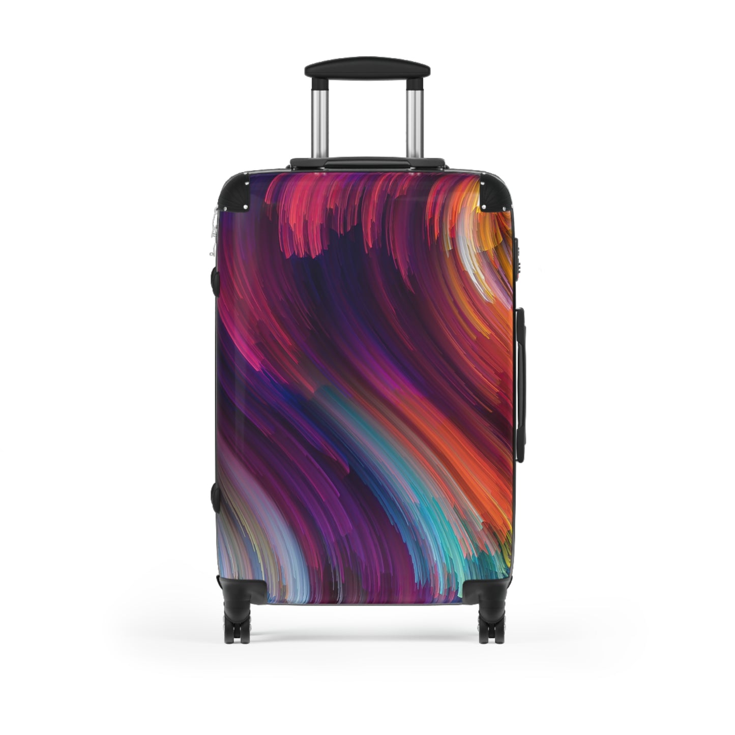 Abstract Swirl Pattern Carry-On Suitcase - Stylish Luggage for Travelers