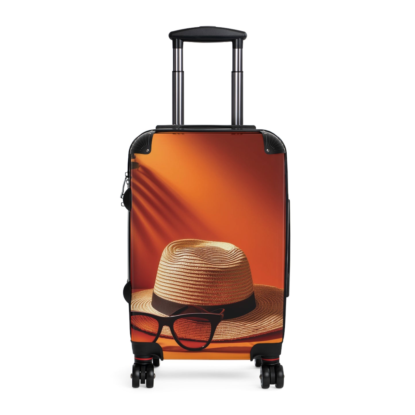 Nature Summer Straw Hat Carry-On Suitcase - Stylish Luggage for Travelers