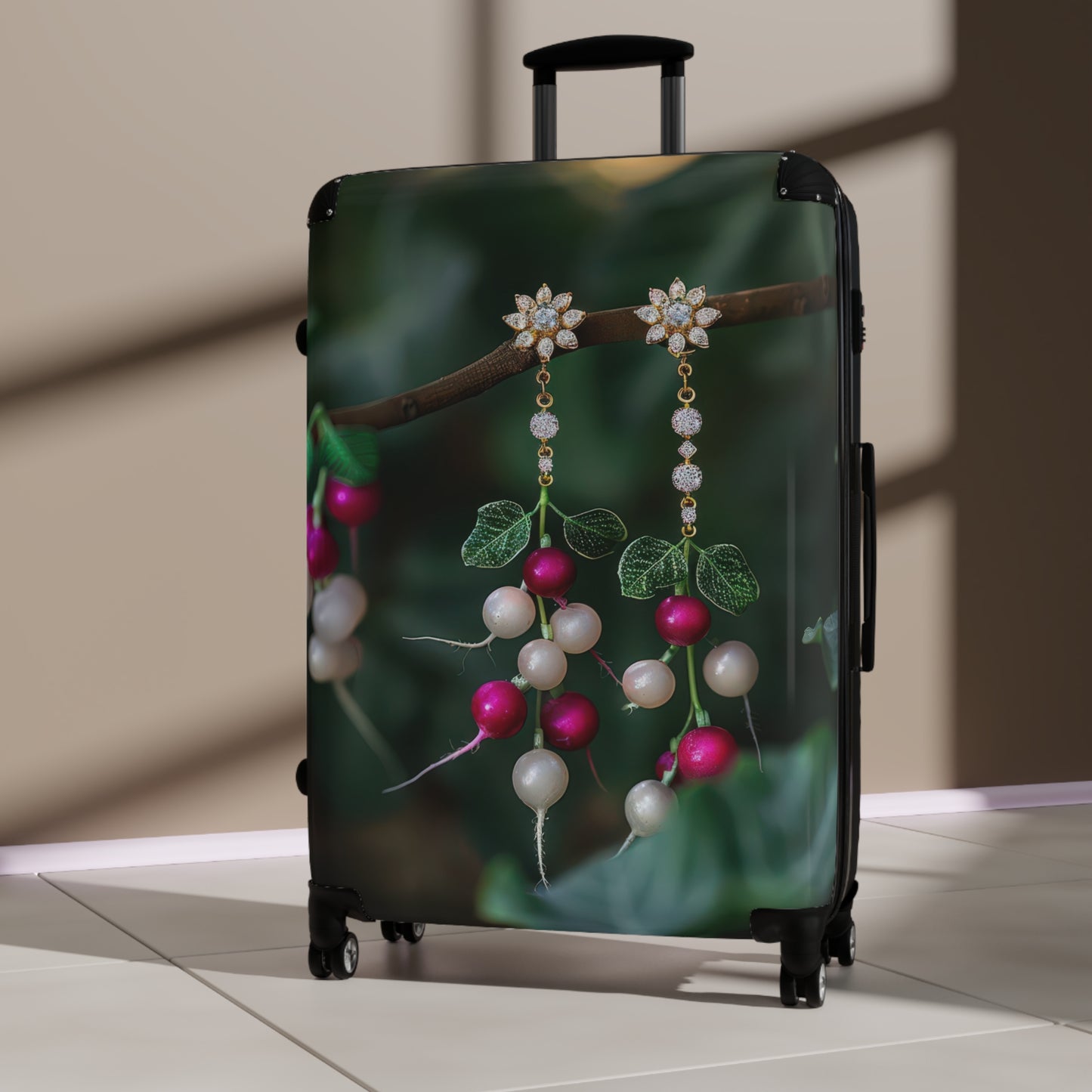 Nature Earings Leaves Art Carry-On Suitcase - Stylish Luggage for Travelers