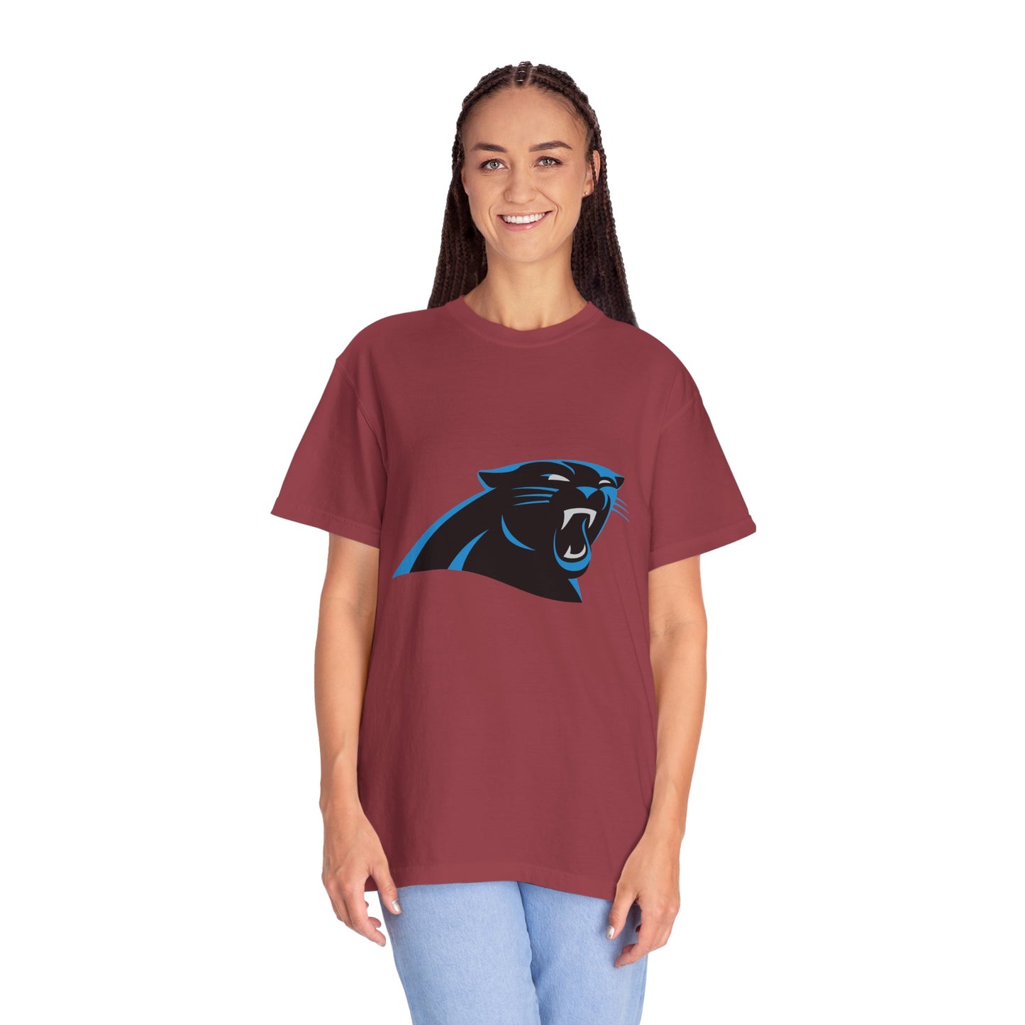 Carolina Panthers Go Panthers Garment-Dyed T-Shirt – Premium Cotton Tee for Customization