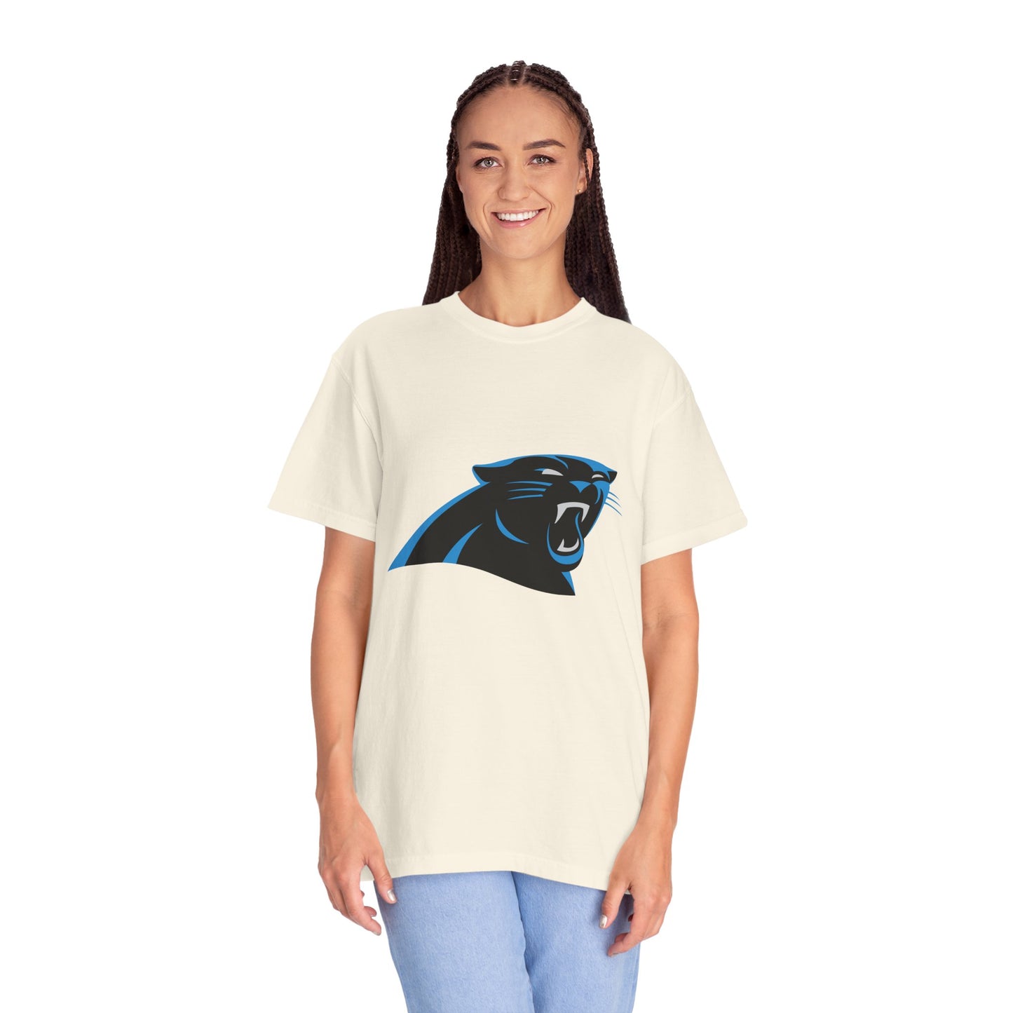 Carolina Panthers Go Panthers Garment-Dyed T-Shirt – Premium Cotton Tee for Customization