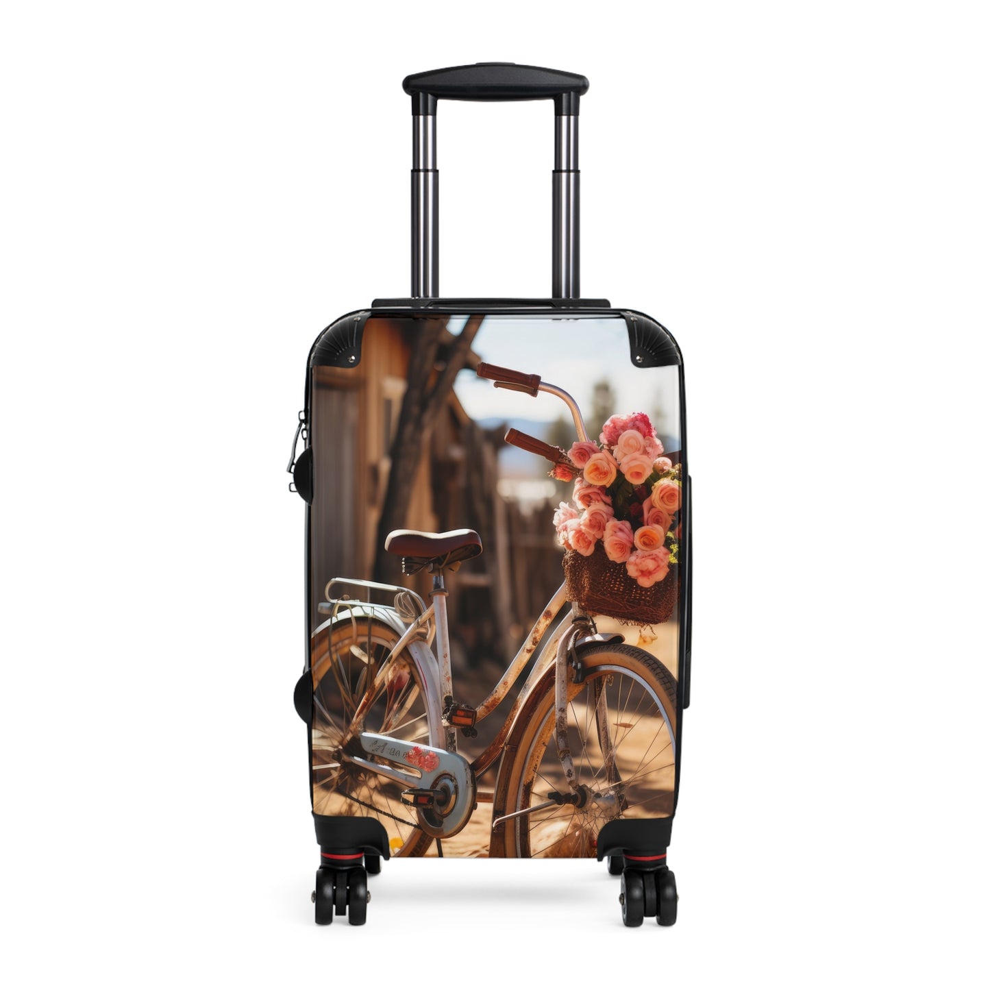 Nature Flowers Floral Bicycle Art Carry-On Suitcase - Stylish Luggage for Travelers