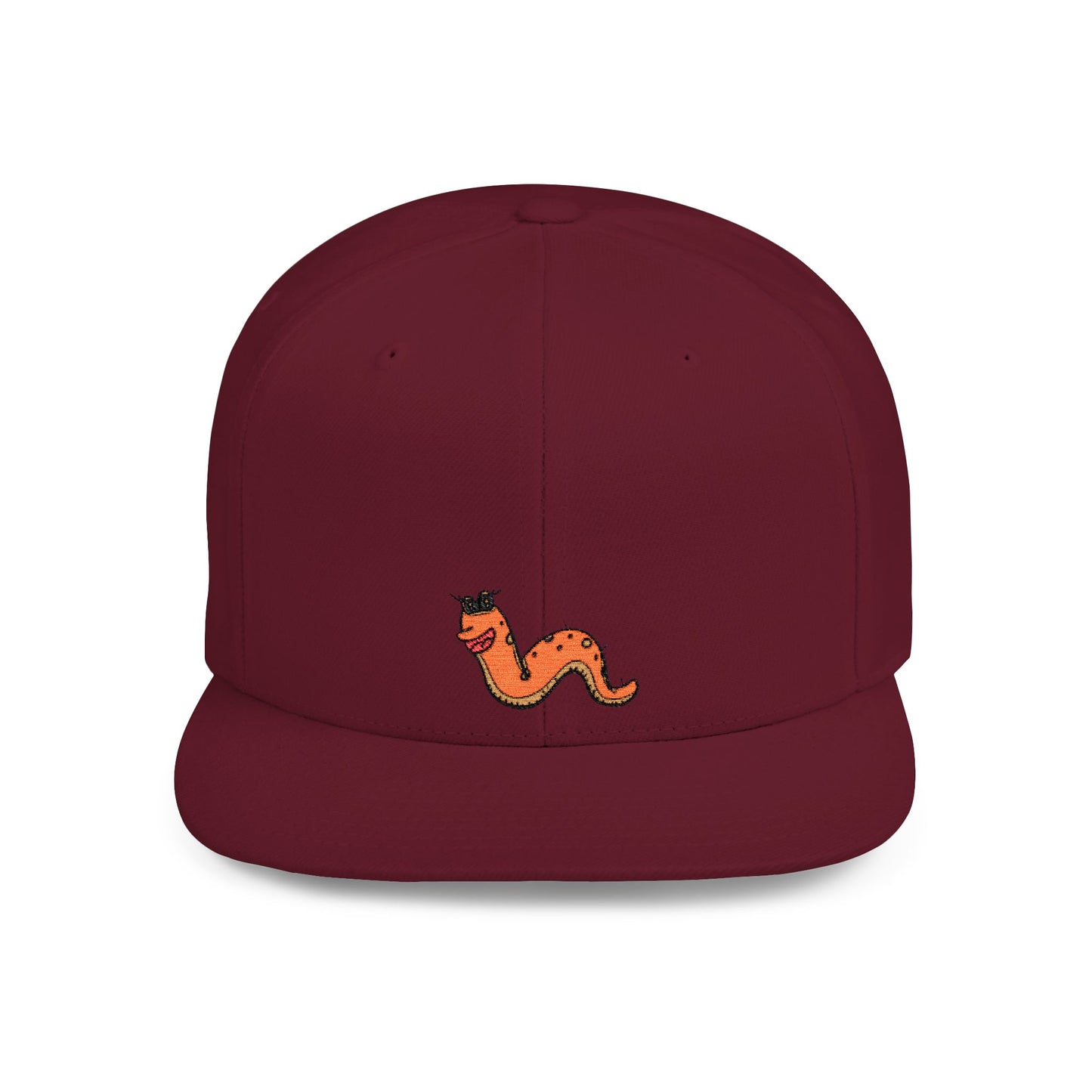 Icons Embroidered Yellow Worm Flat Bill Snapback – Lightweight, Custom Fit, Premium Quality