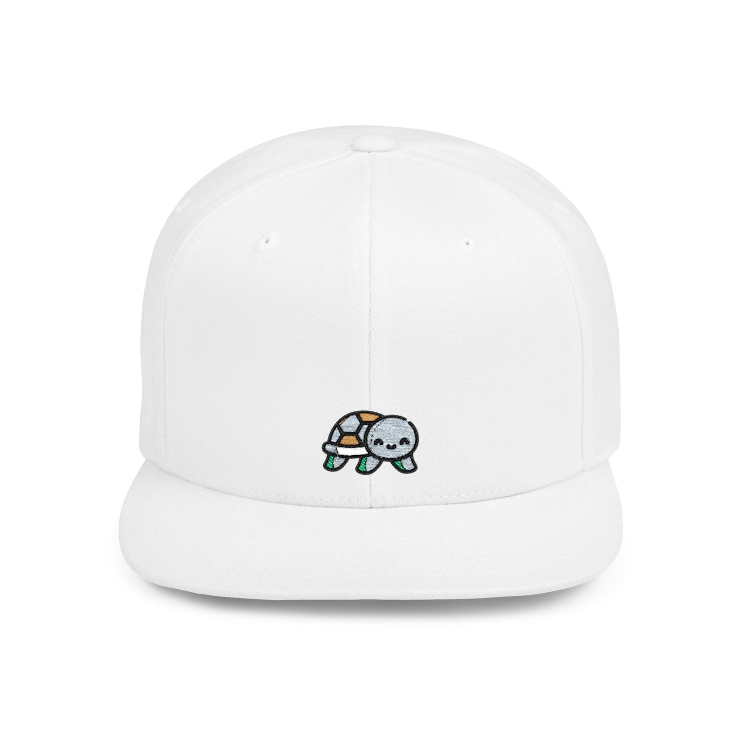 Icons Embroidered Turtle Flat Bill Snapback – Lightweight, Custom Fit, Premium Quality