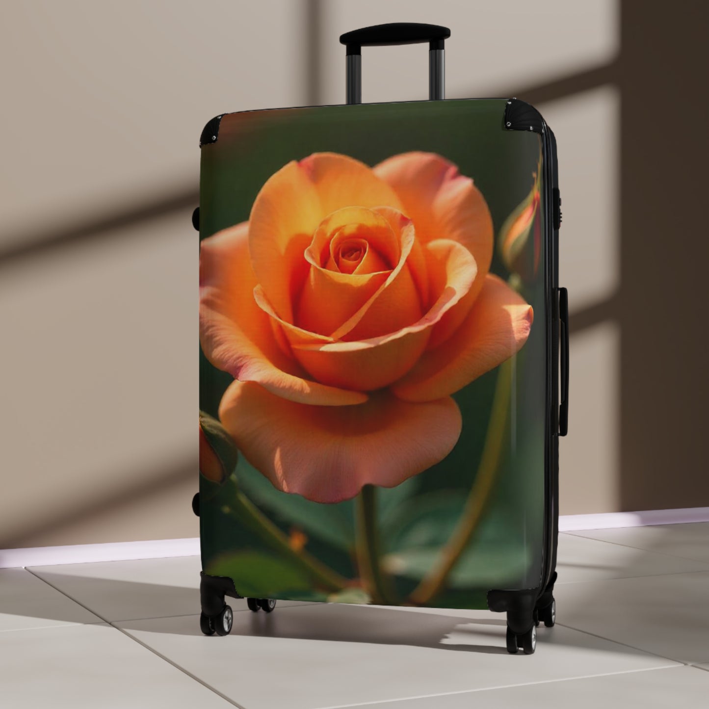 Nature Flowers Floral Pink Rose Art Carry-On Suitcase - Stylish Luggage for Travelers
