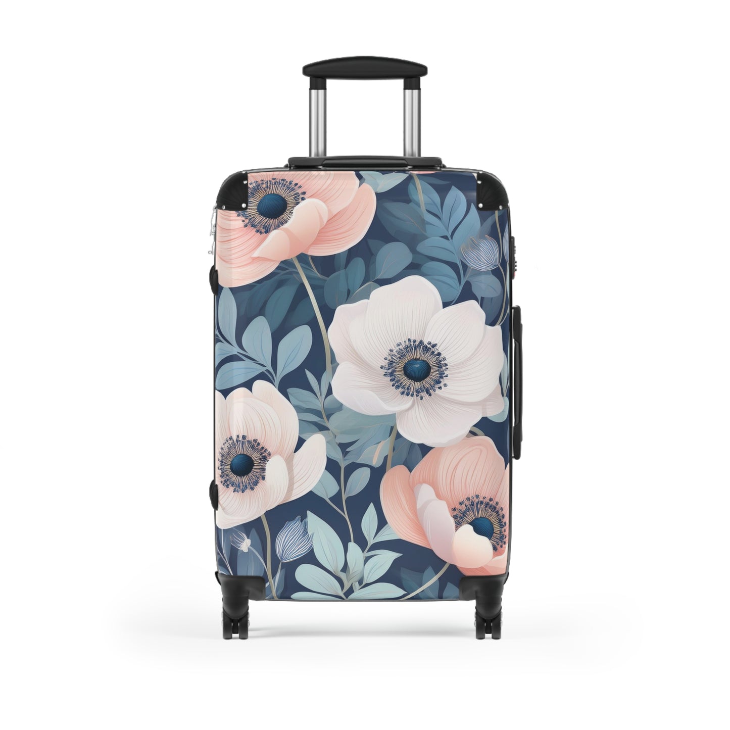 Nature Flowers Floral Pink and White Art Carry-On Suitcase - Stylish Luggage for Travelers