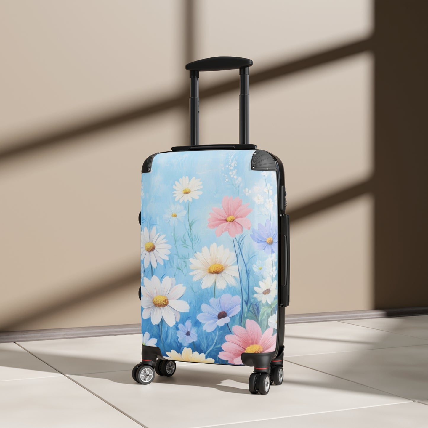 Nature Flowers Floral Vibrant Wild Flowers Painting Art Carry-On Suitcase - Stylish Luggage for Travelers