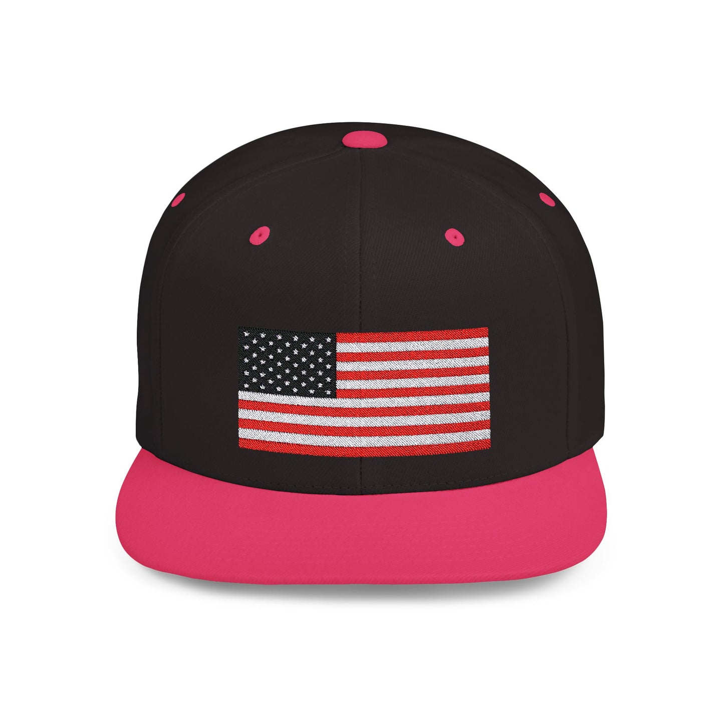 American Flag Flat Bill Snapback – Lightweight, Custom Fit, Premium Quality